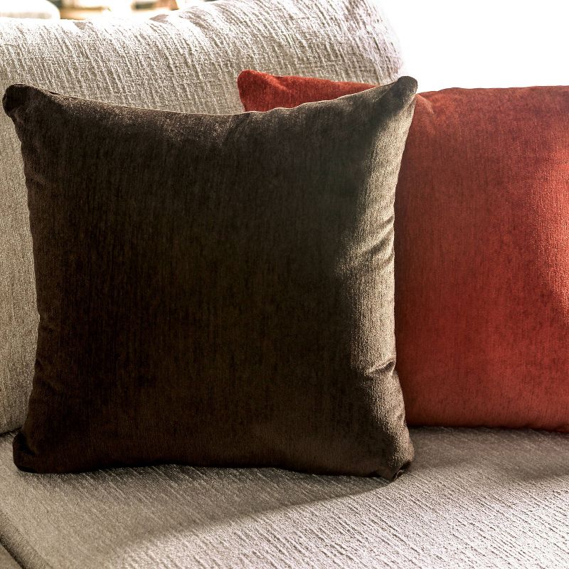 Sandrock Upholstered Sectional Beige/Dark Brown/Vermilion - HOMES: Inside + Out