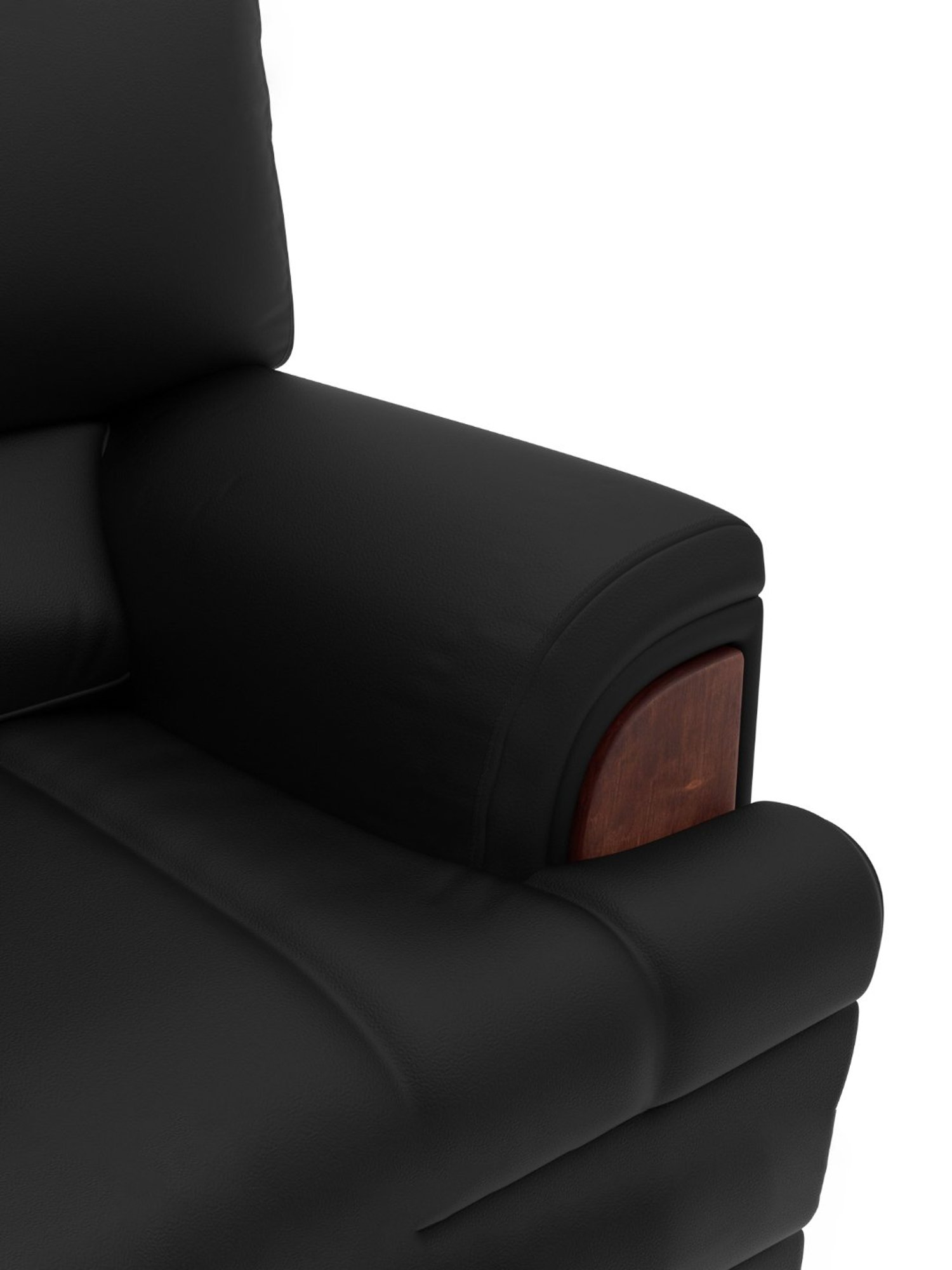 Godrej Interio Bayflow Black Leatherette 1 Seater Sofa