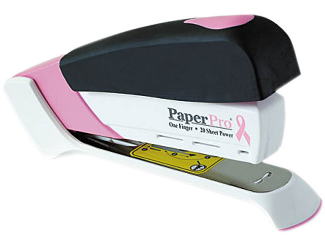 Accentra- Inc. ACI1188 Desktop Stapler- 20 Sheet Capacity- Pink-White