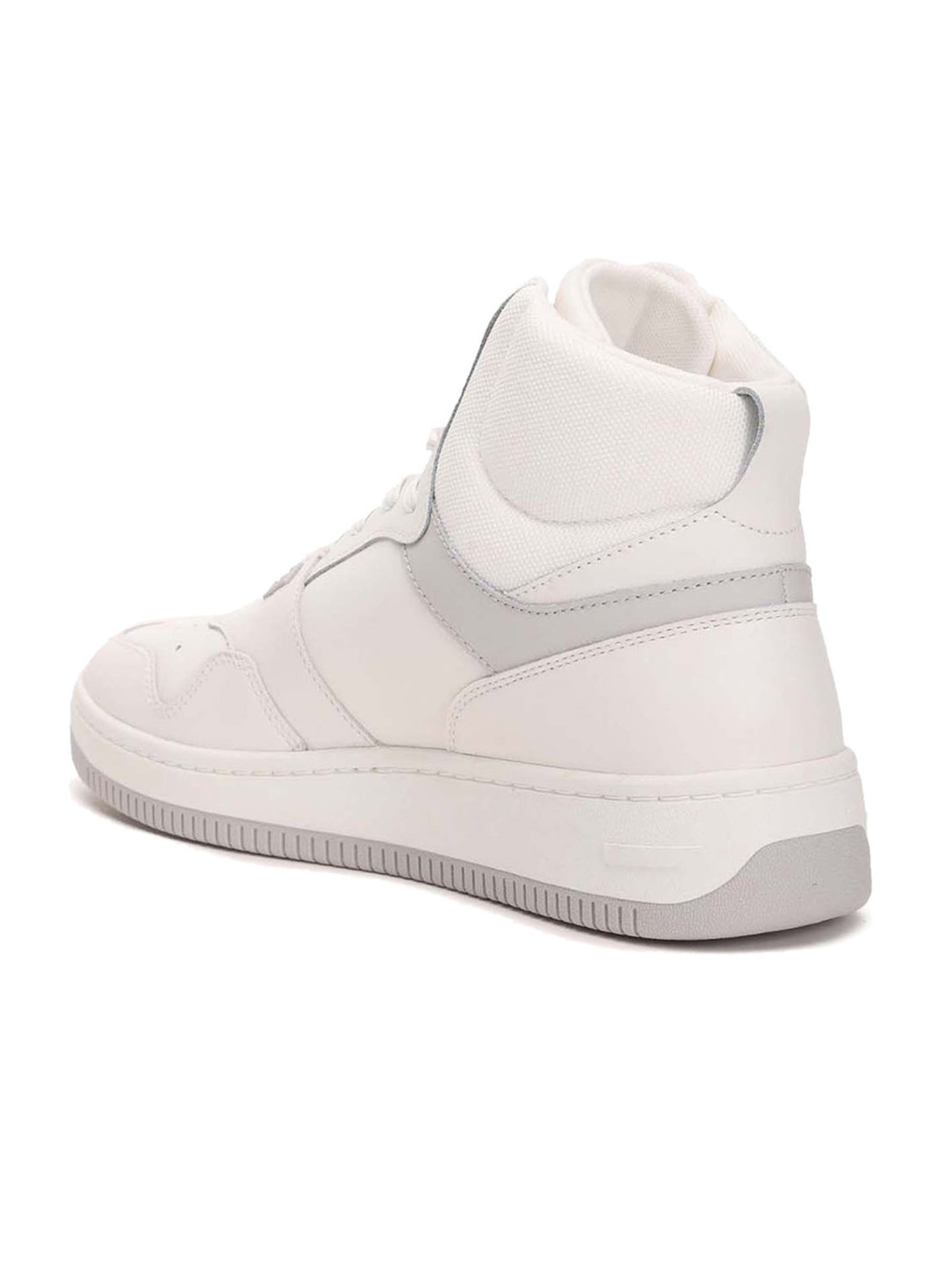 Tommy Hilfiger Men's Off White Ankle High Sneakers