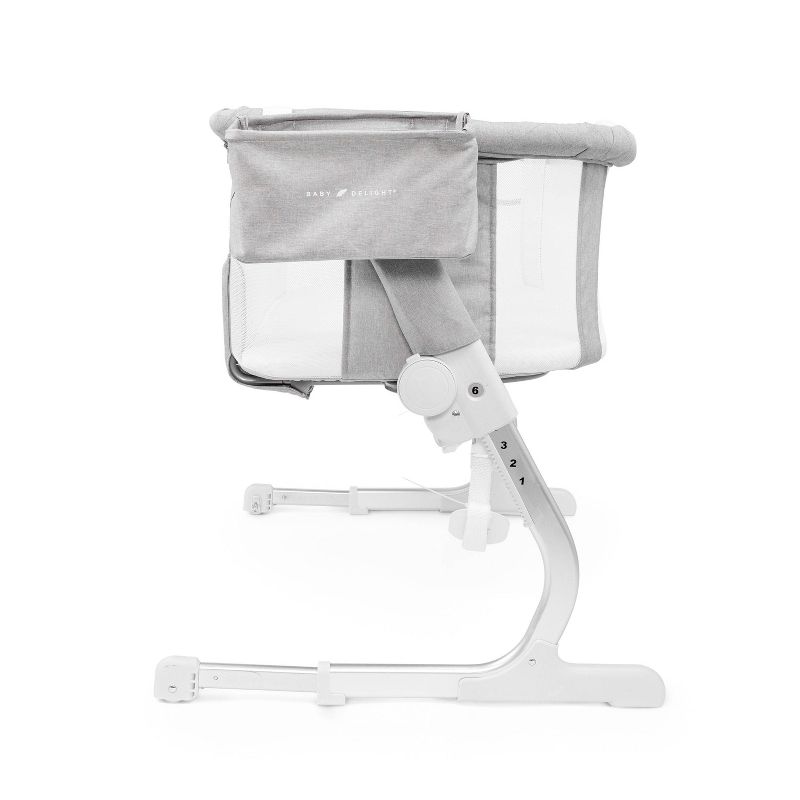 Baby Delight Beside Me Somni Deluxe Bassinet and Bedside Sleeper - Quilted Gray