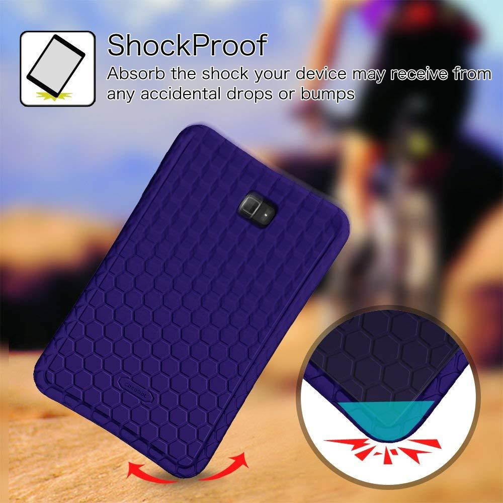 Fintie Silicone Case for Samsung Galaxy Tab A 10.1, [Honey Comb Series] Light Weight Shock Proof Silicone Cover [Anti Slip] [Kids Friendly] for Tab A 10.1 (NO S Pen Version SM-T580/T585/T587), Navy