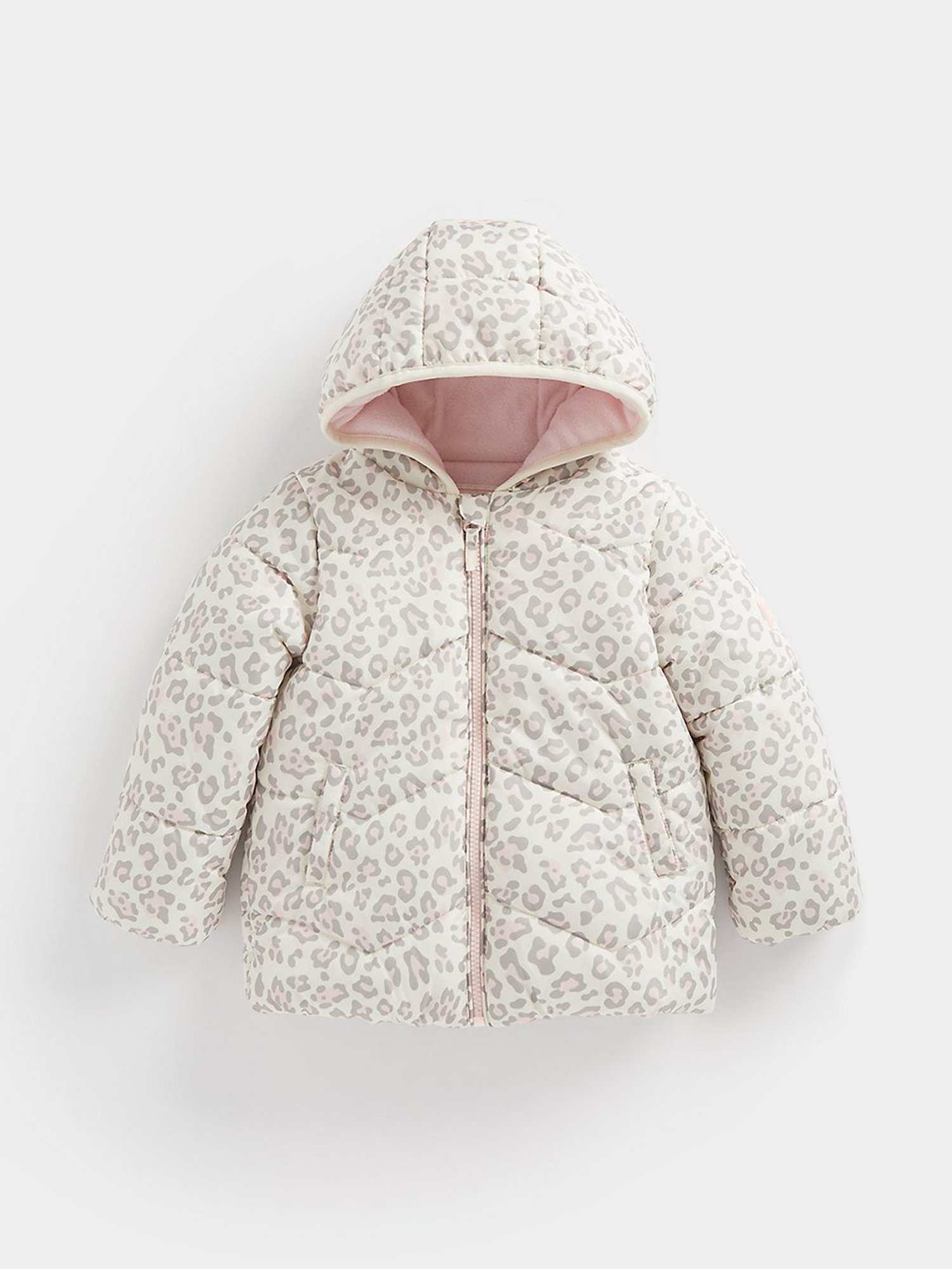 Mothercare Kids Cream & Grey Printed Full Sleeves Padded Jacket