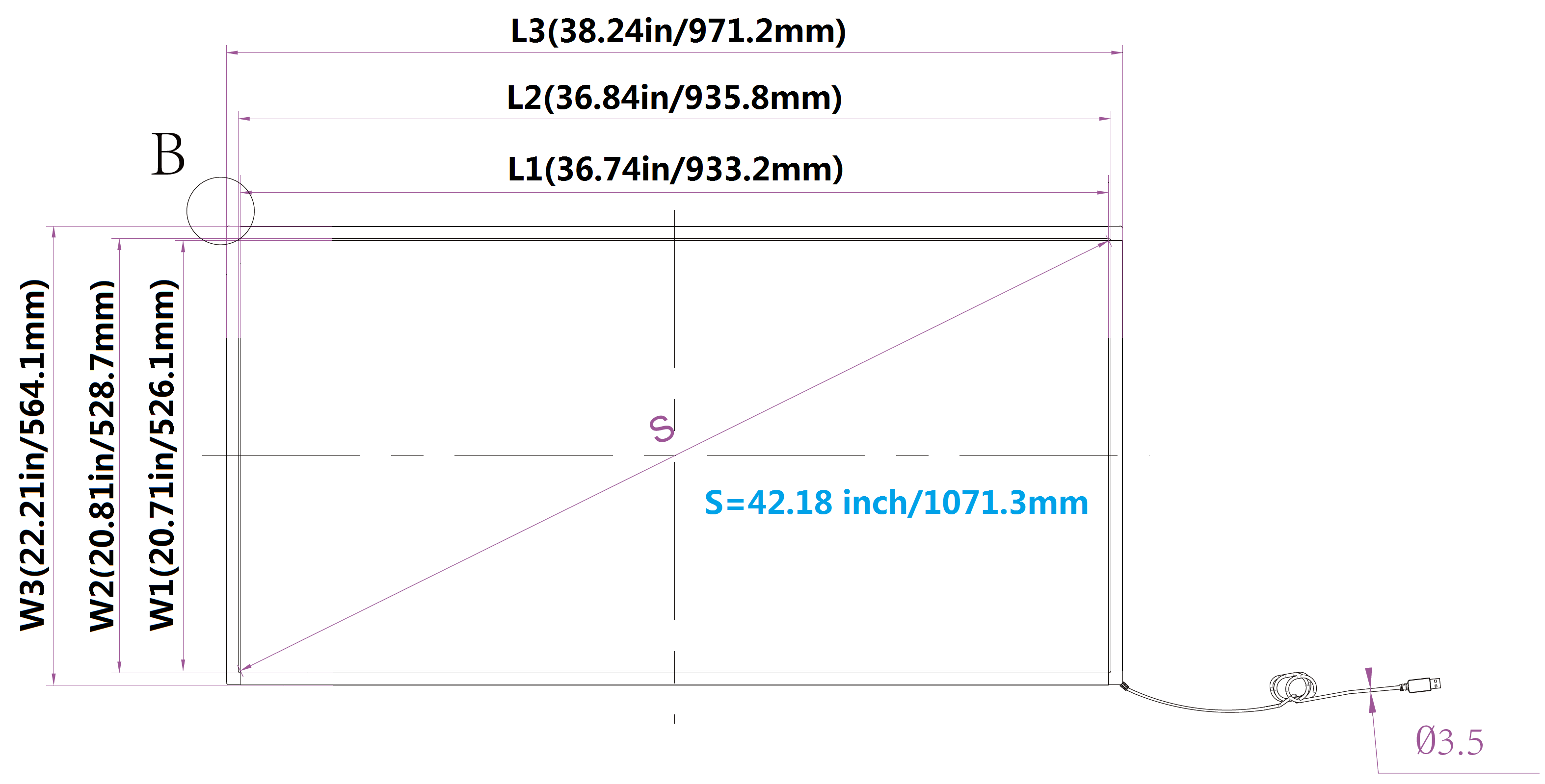 42  inch 10 Points Infrared Touch Screen Overlay,  Multipoint IR touch Frame , USB Free Driver, Easy Fix and Install, for Digital Signage Whiteboard Kiosks  Interactive Application