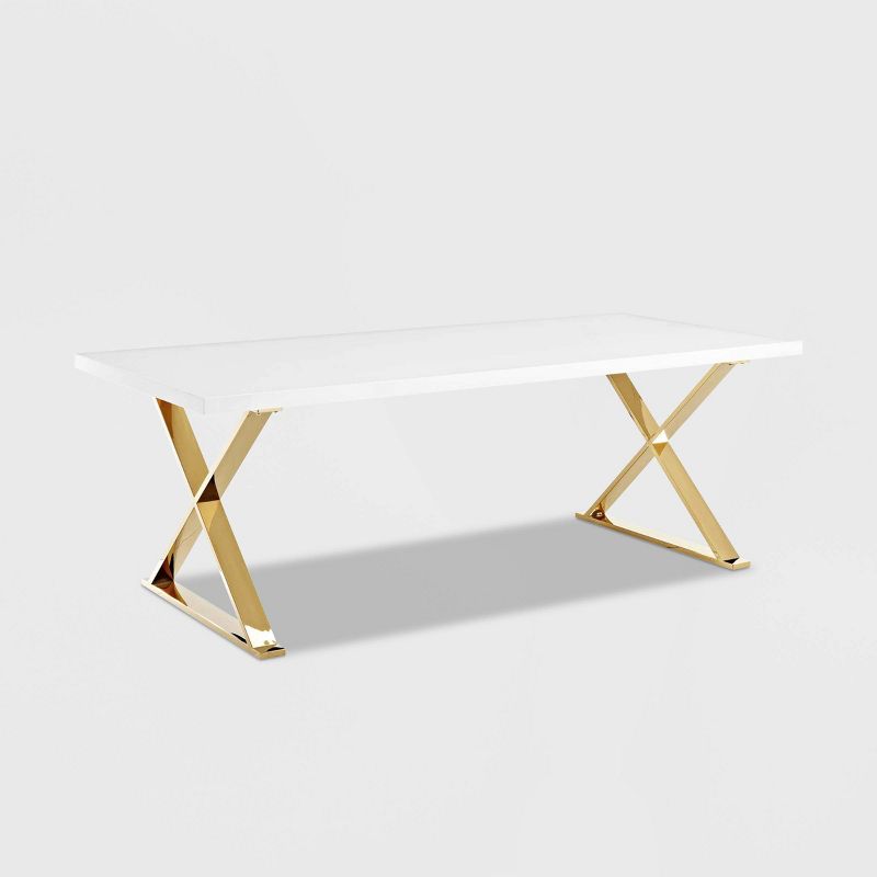 Sector Dining Table White Gold - Modway