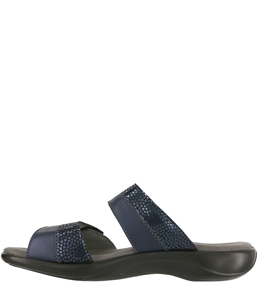SAS Nudu Dot Printed Leather Wedge Slides