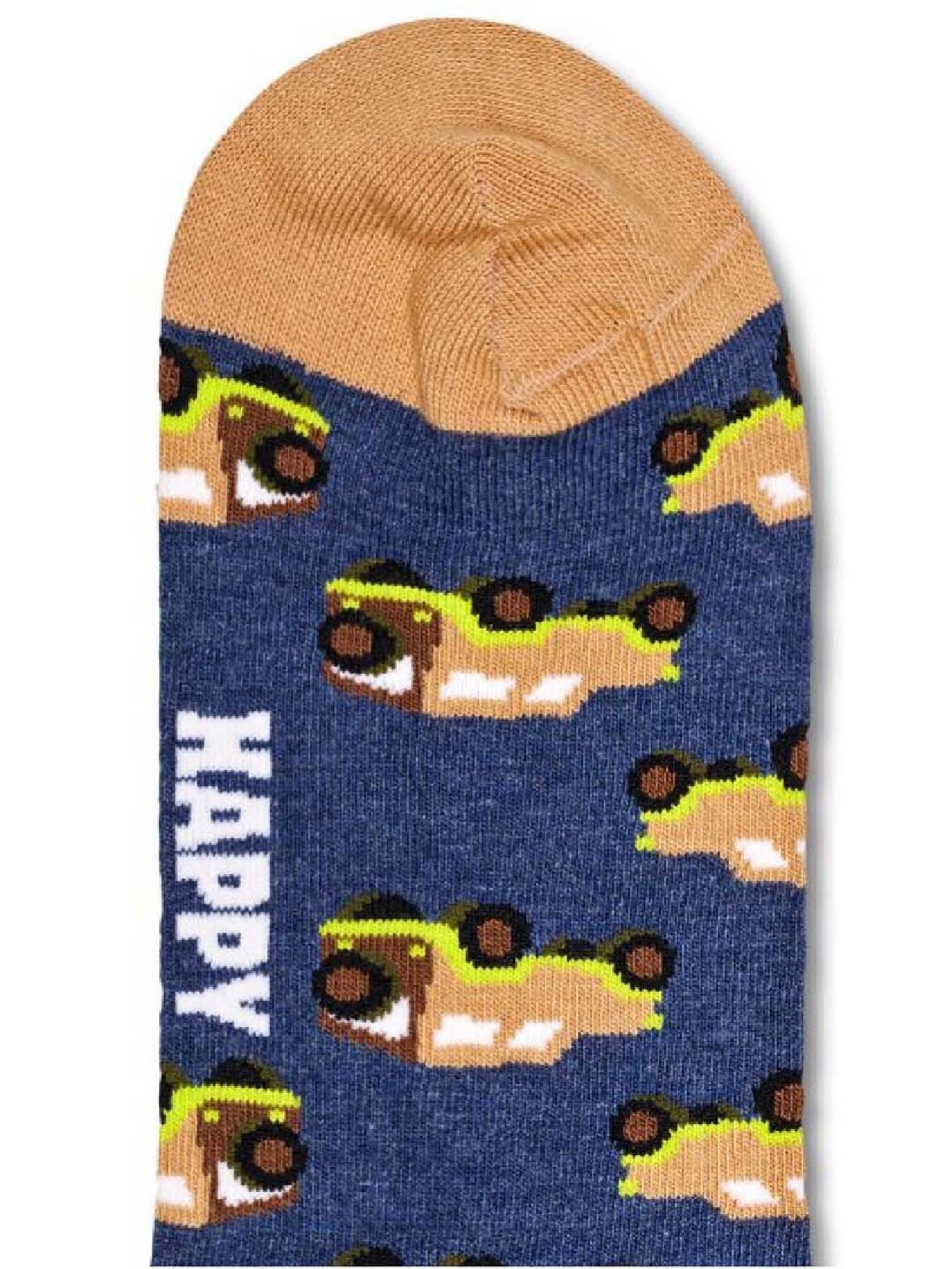 Happy Socks SUV Low Blue Cotton Printed Socks (36-40)