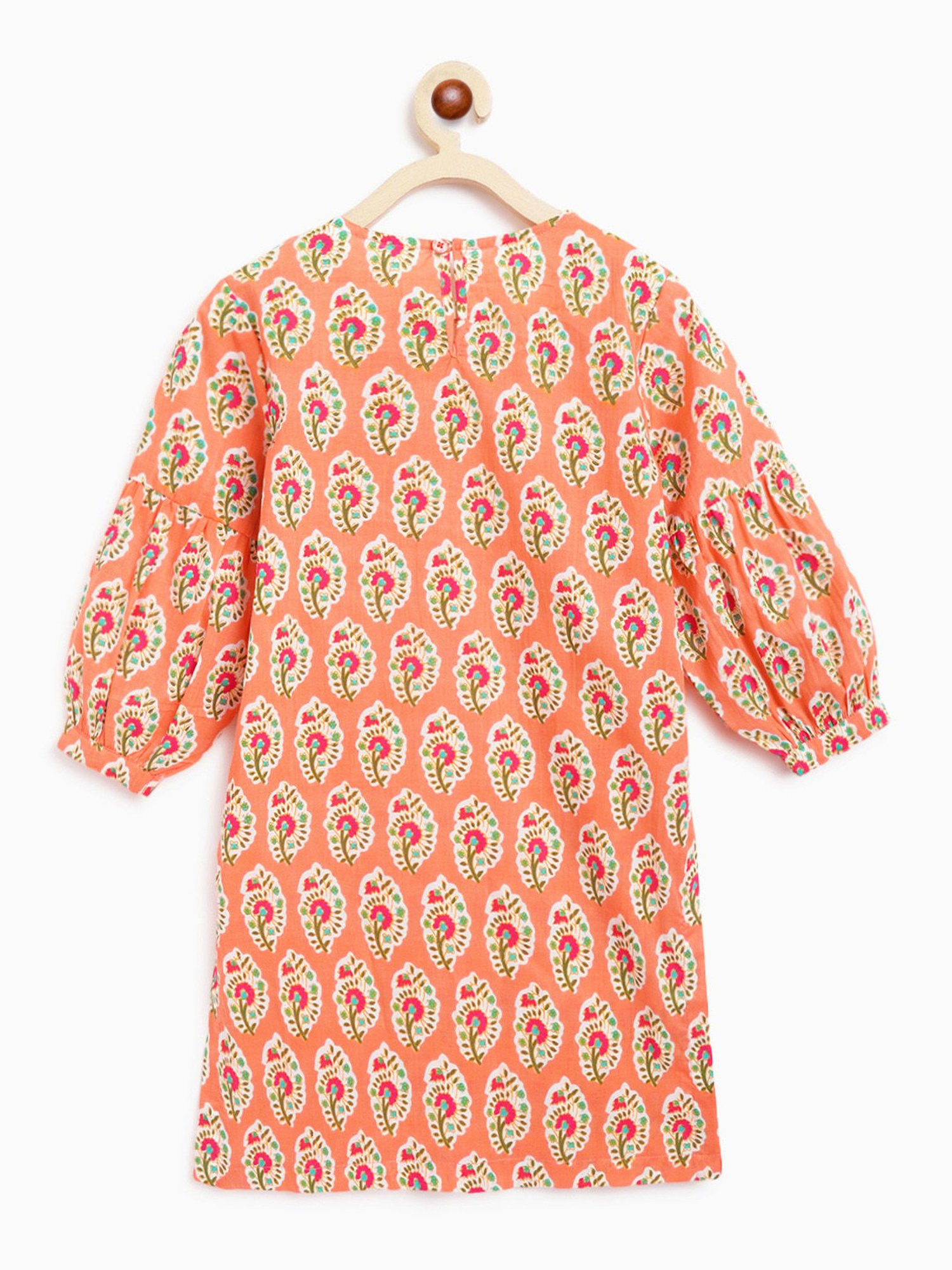 Campana Kids Peach Printed Kurta