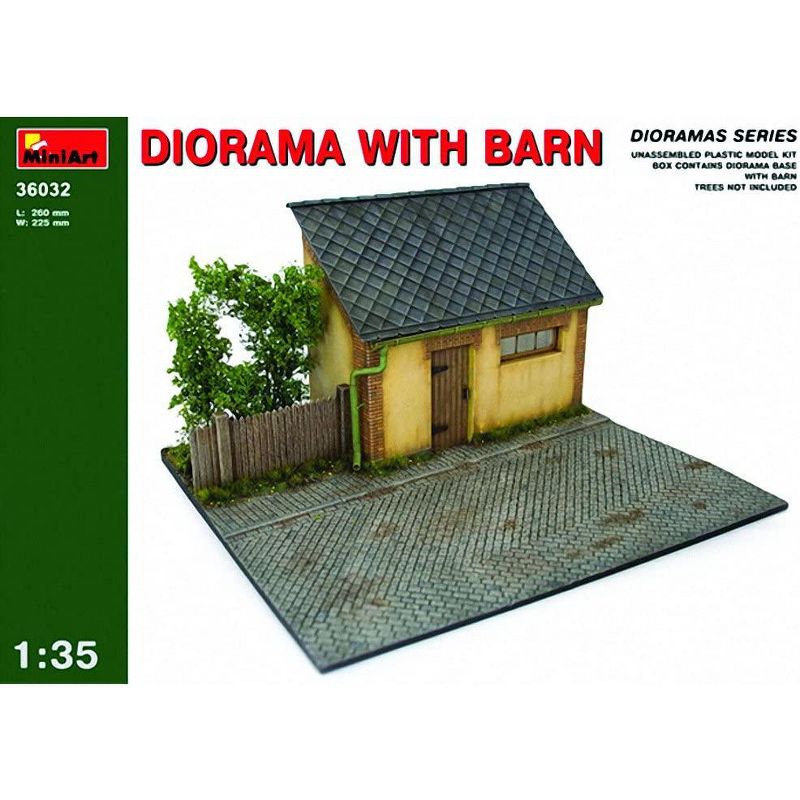 MiniArt 36032 Diorama Series Diorama with Barn 1/35 Scale Plastic Model Kit