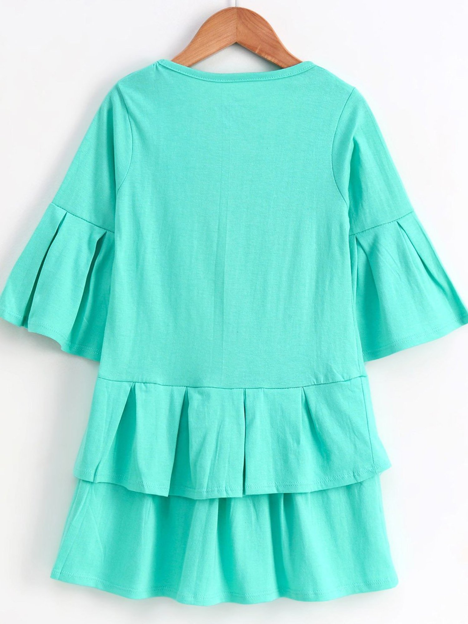 Kiddopanti Kids Mint Green Embellished Dress