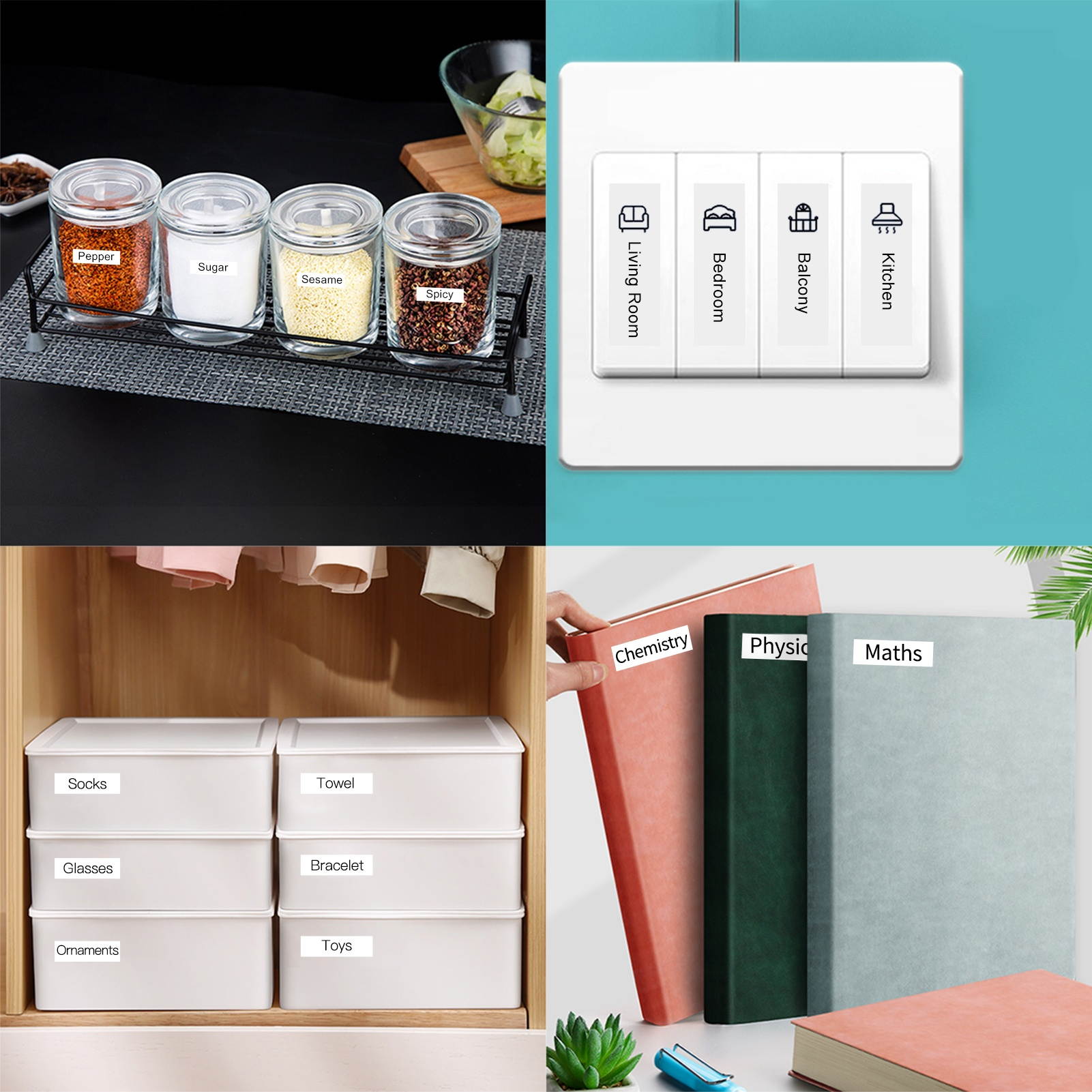 Aibecy 3 Rolls Self-Adhesive Thermal Paper Black on White 50mm*3.5m Compatible with Phomemo M02/M02S Thermal Printers