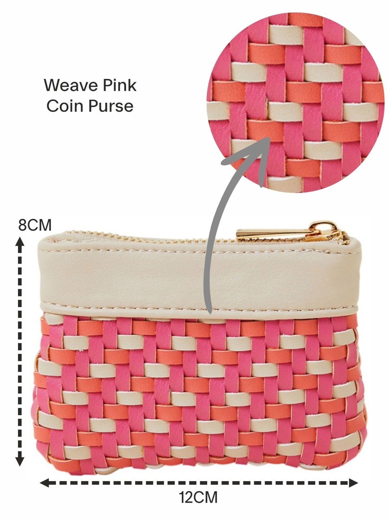 Accessorize London Pink Textured Coin Purse