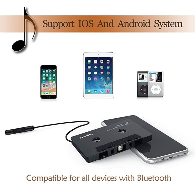 Car Audio Bluetooth Cassette Receiver Tape Player Bluetooth 50 Cassette Aux Adapter