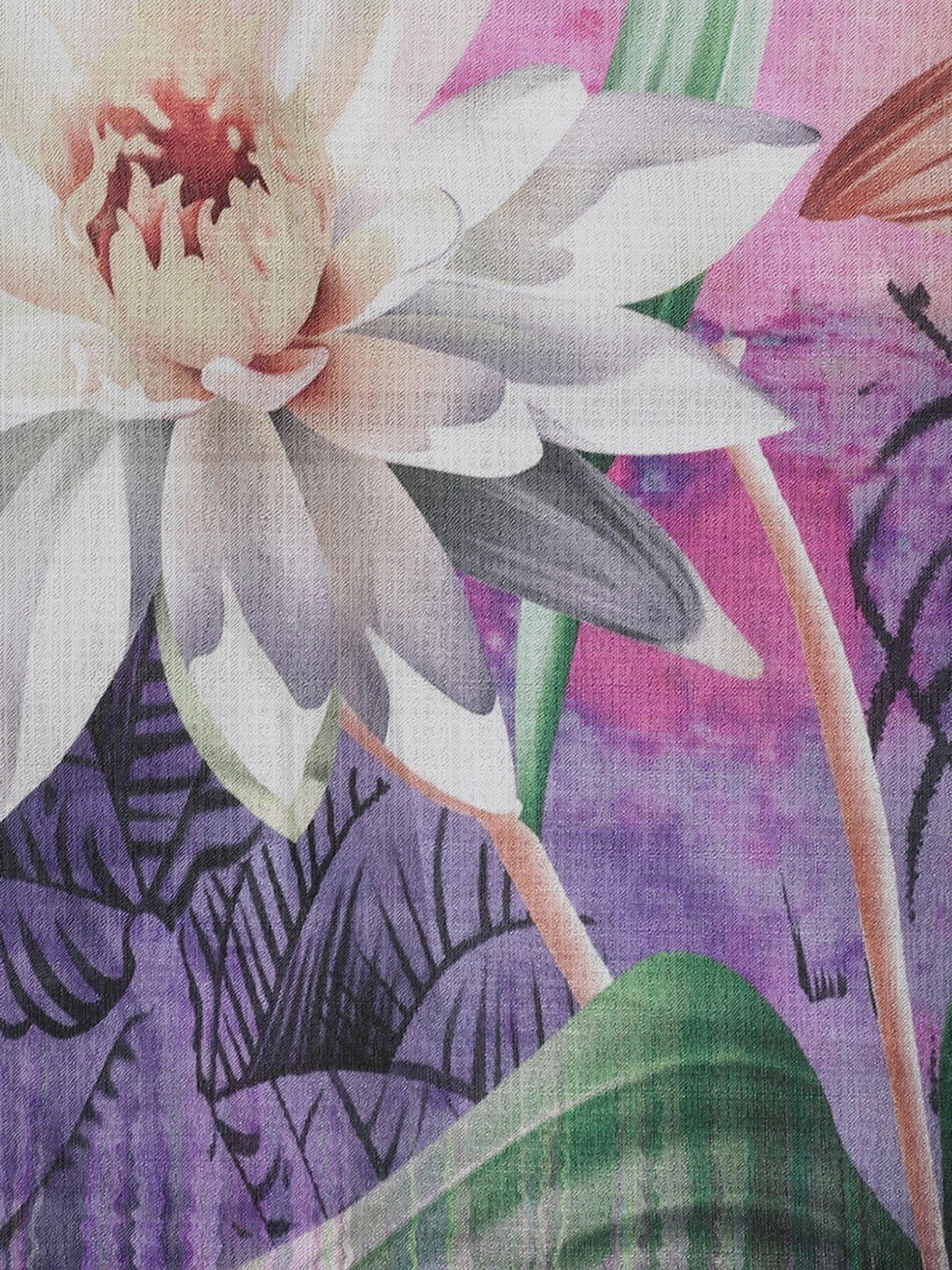 Saree Mall Multicolored Floral Print Dupatta