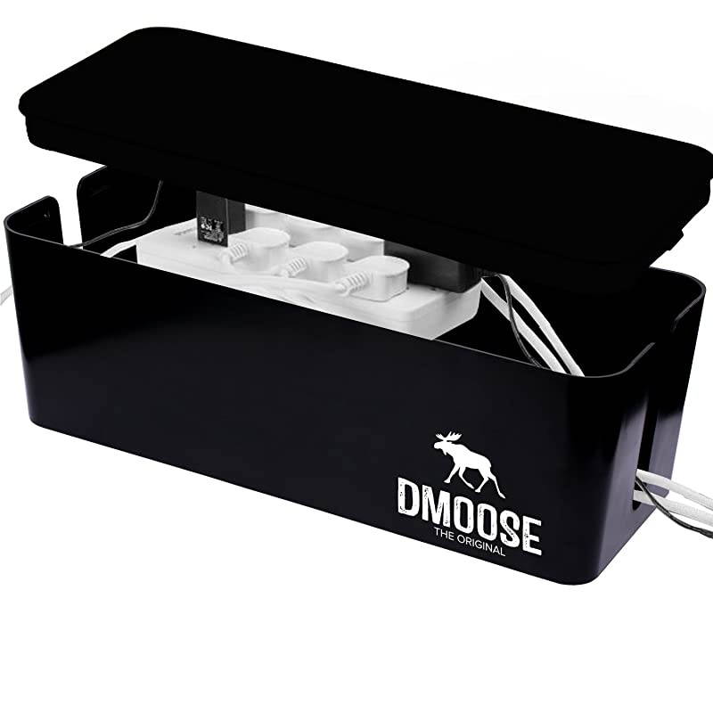 Cable Management Box Organizer for Cords Power Strips or Surge Protectors Hide Loose Wires Behind TVs Home Office Computers Office Desks Entertainment Centers
