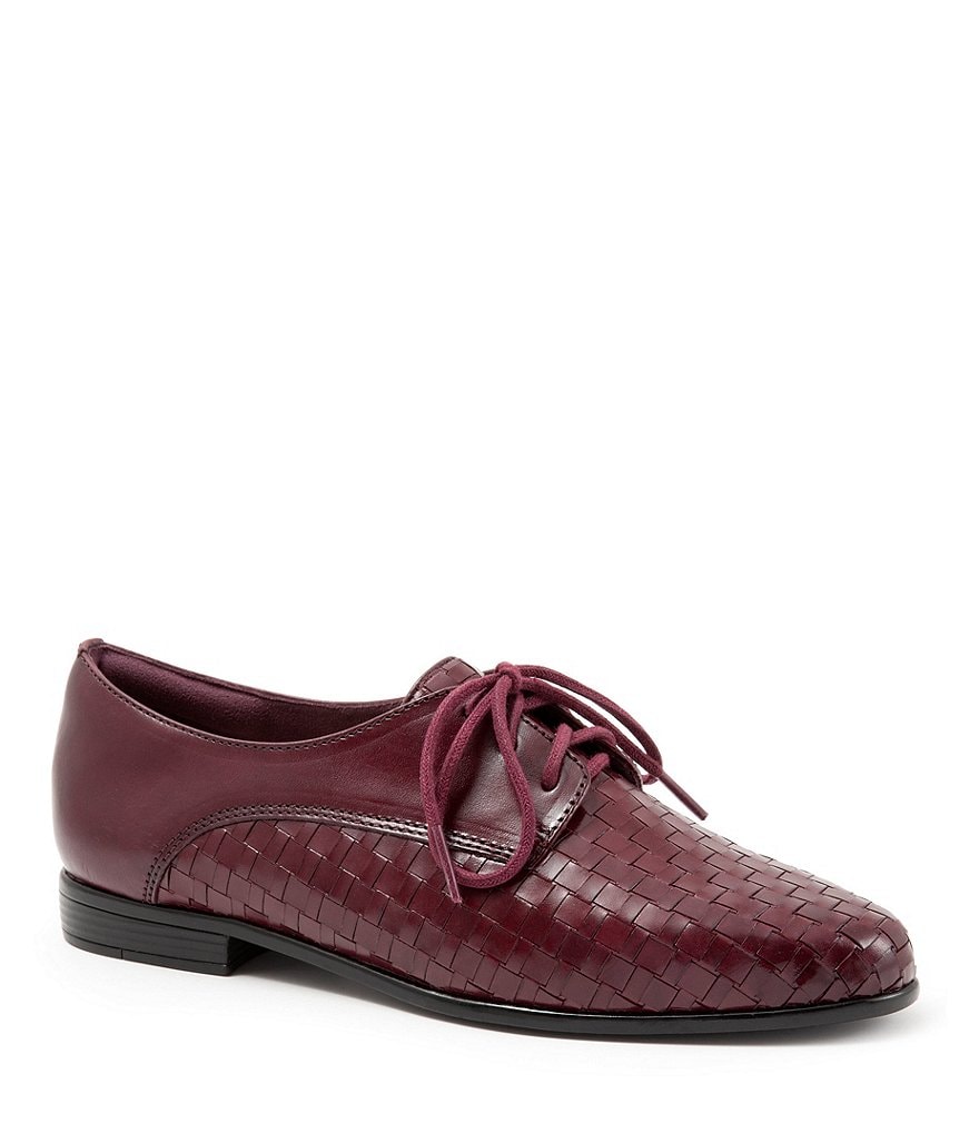 Trotters Lizzie Woven Leather Oxfords