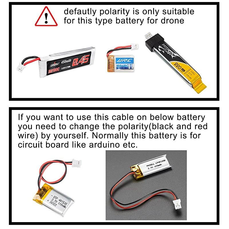 Upgraded Tiny Whoop JST-PH 2.0 Male and Female Connector Cable for Battery JJRC H36 H67 Blade Inductrix E010 E013