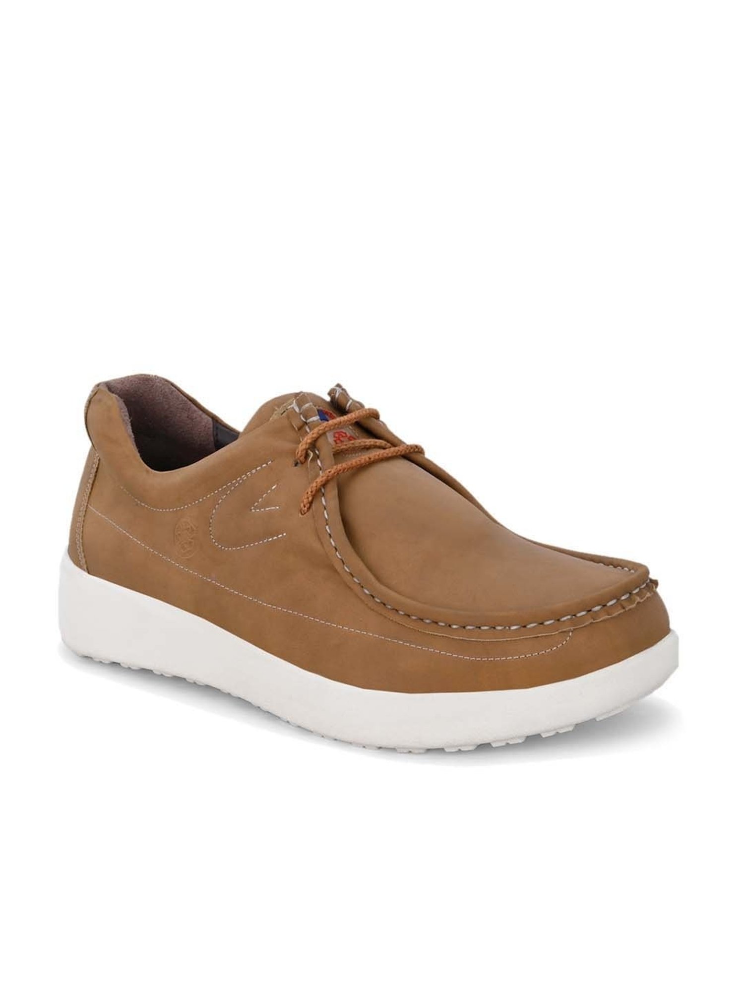 Hitz Men's Tan Derby Shoes