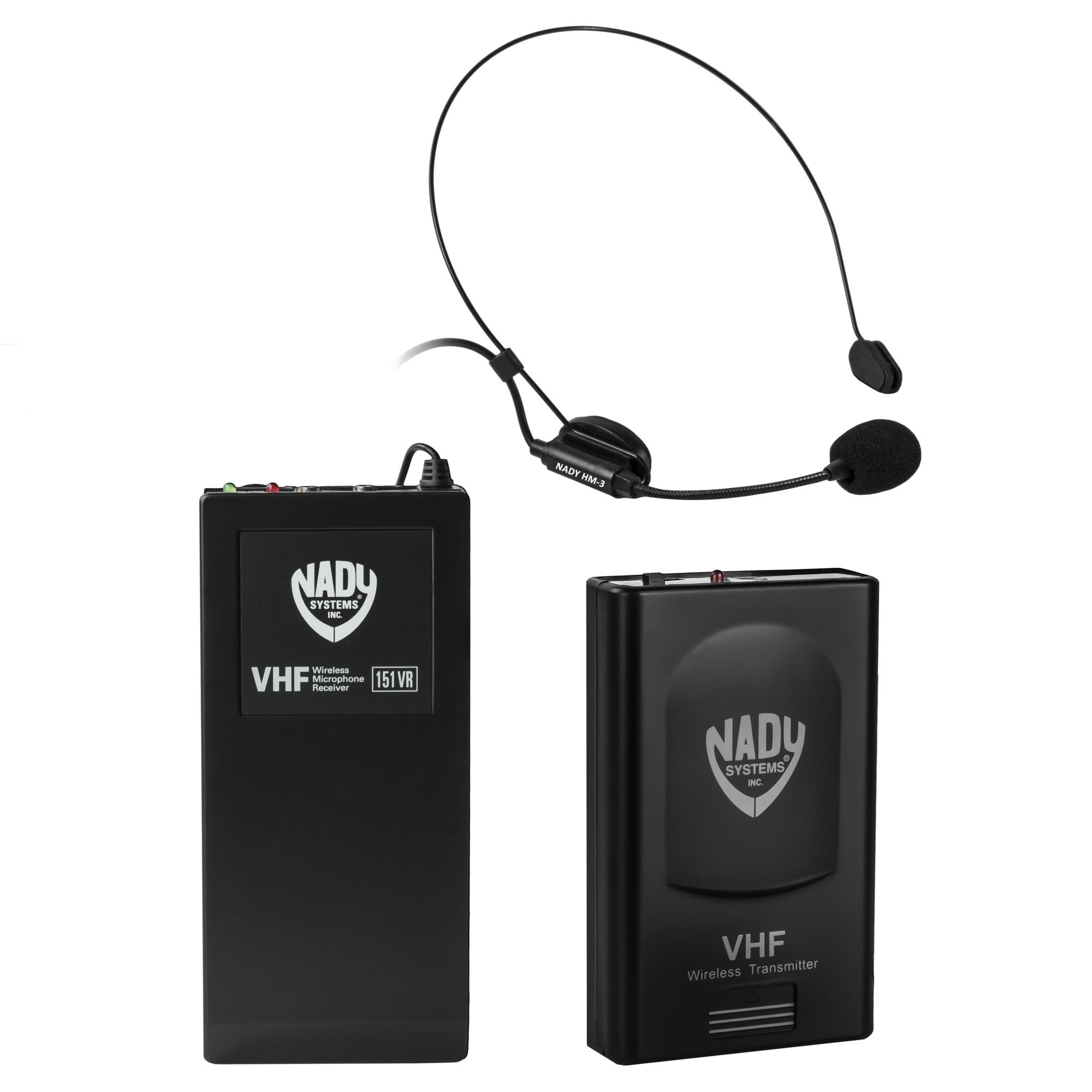 Nady 151 VR HM3 Professional Wireless DSLR Camera / Video Camcorder &ndash; Headset + Lapel / Lavalier Portable Microphone System &ndash; 2 Microphone Bundle (HM-3 & LM-14)