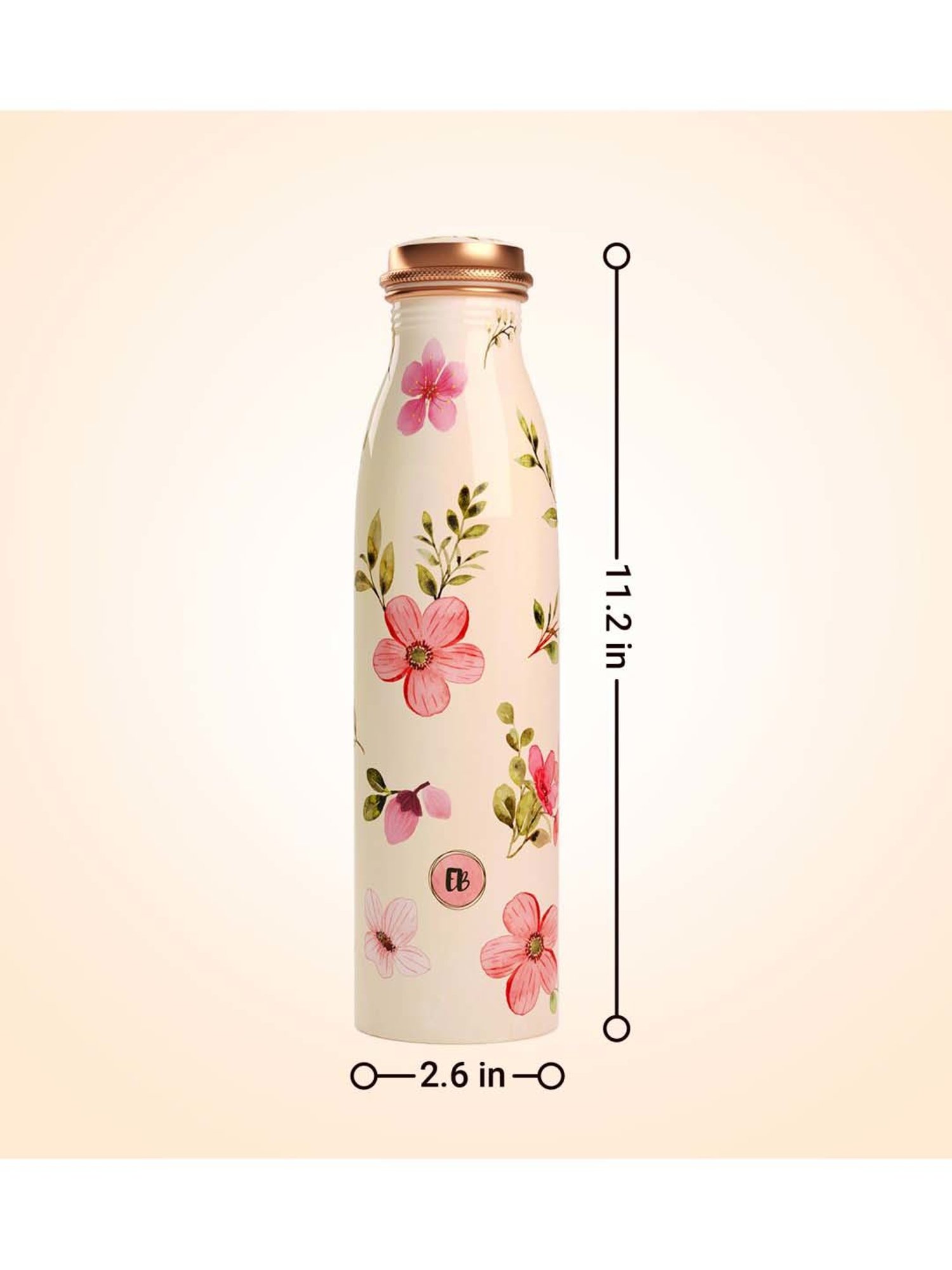 Everything Beautiful Cream Copper Water Bottle - Seamless (0.95 L)