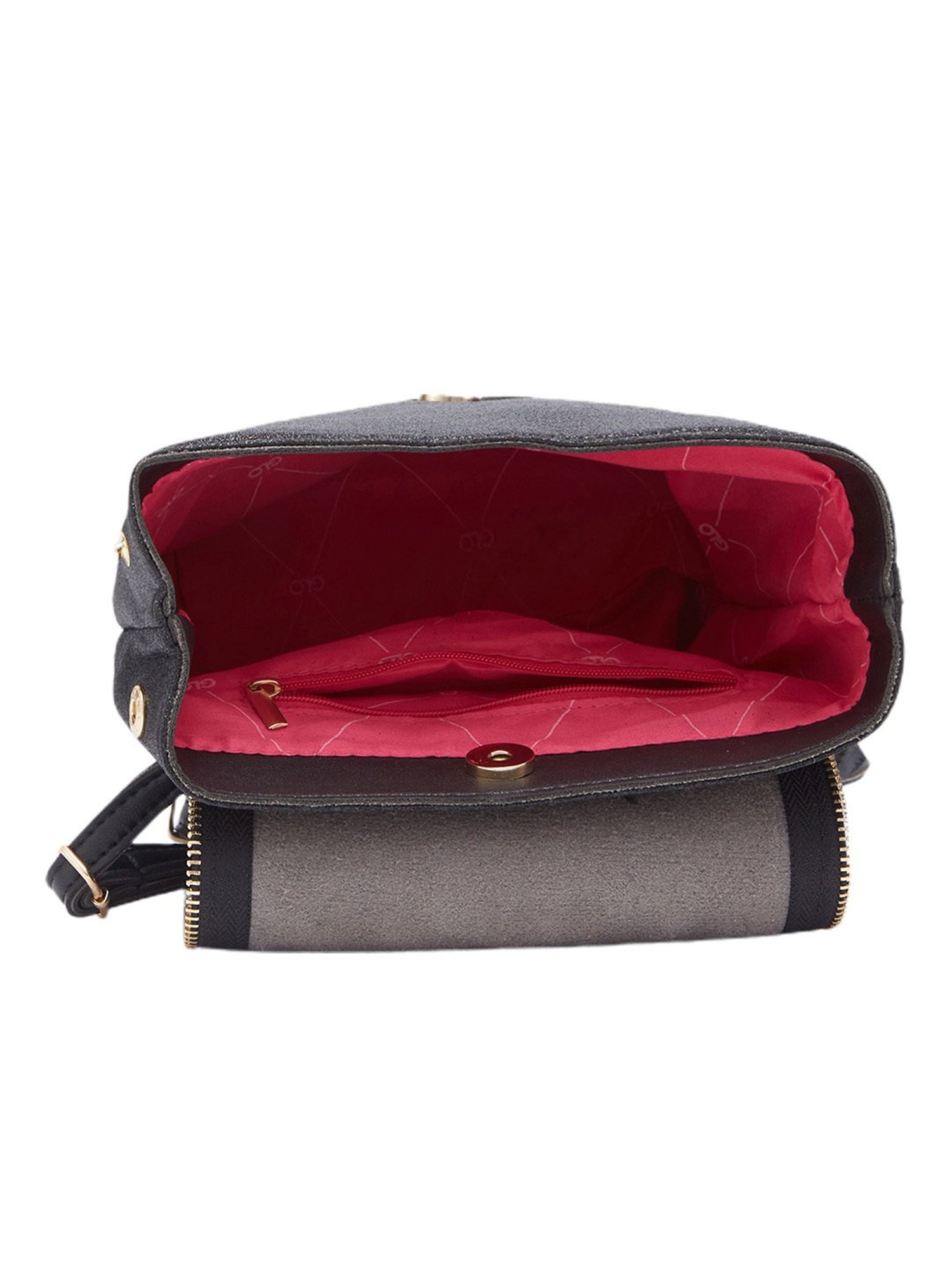 Globus Women Black Textured Vegan Leather Backpack