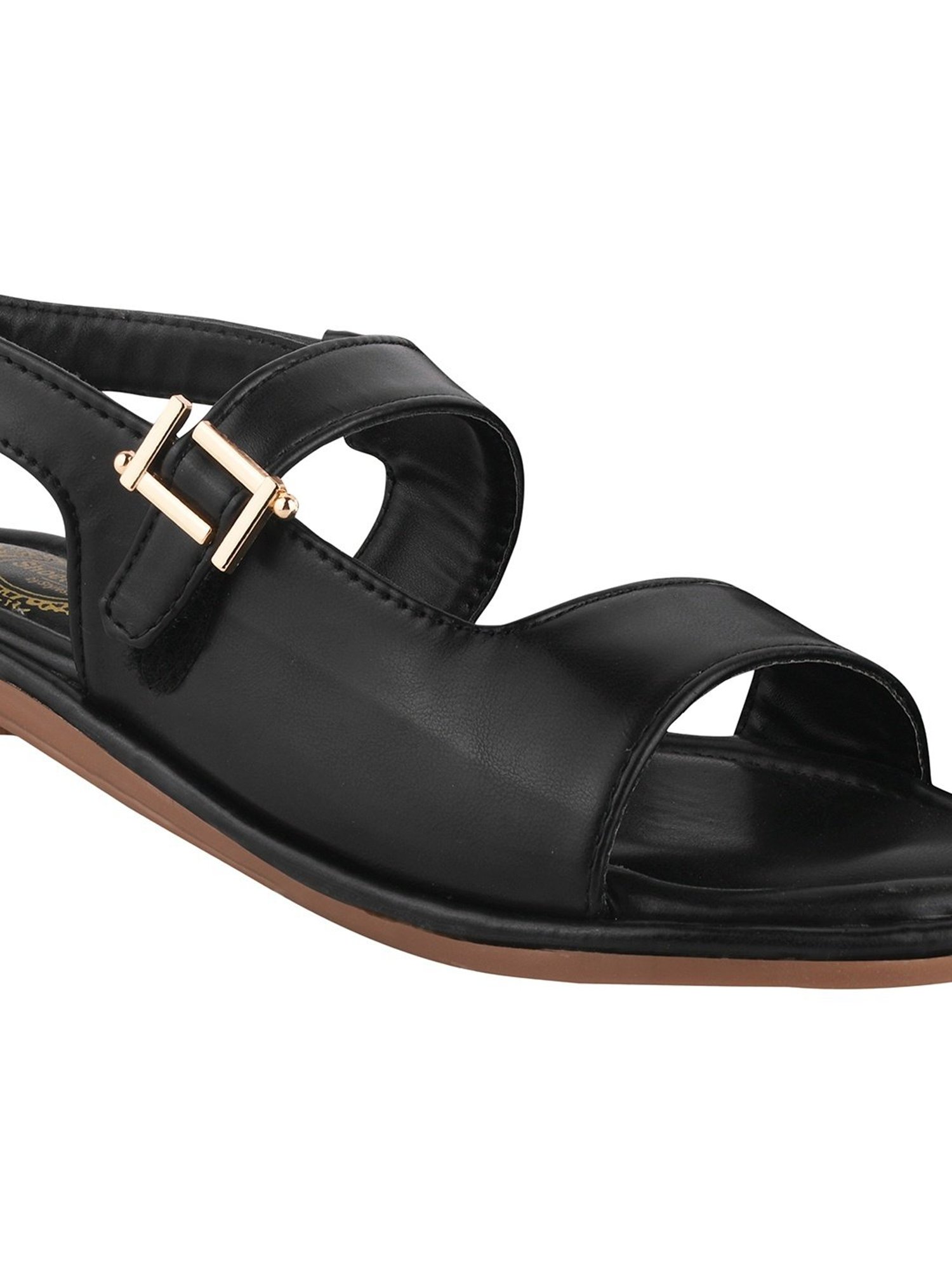 Shoetopia Women's Black Sling Back Sandals