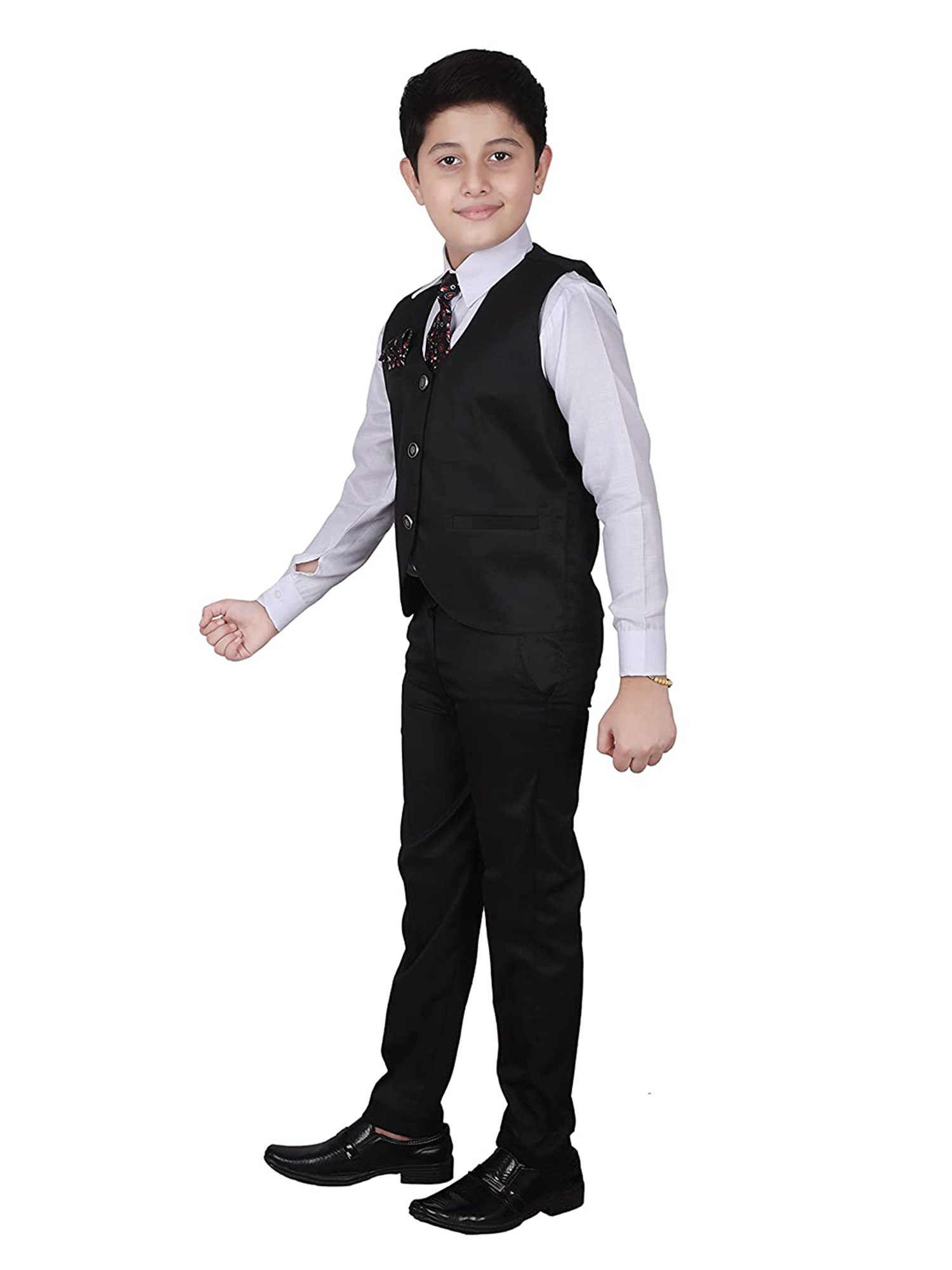 Blue Giraffe Kids Black & Pink Regular Fit Shirt Set