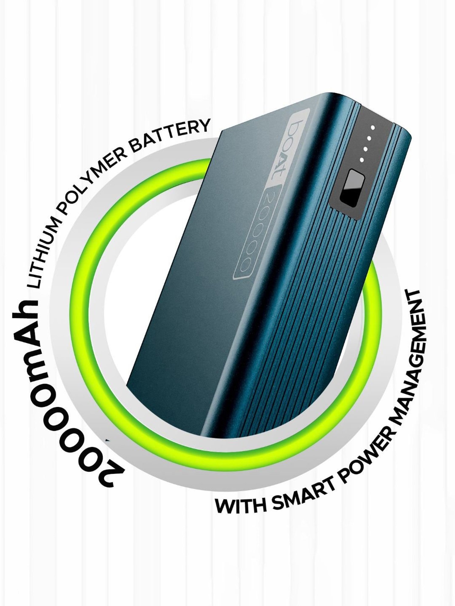 Boat Energyshroom PB400 20000mAh Powerbank with Smart IC Protection, 22.5W Fast Charging (Blue)