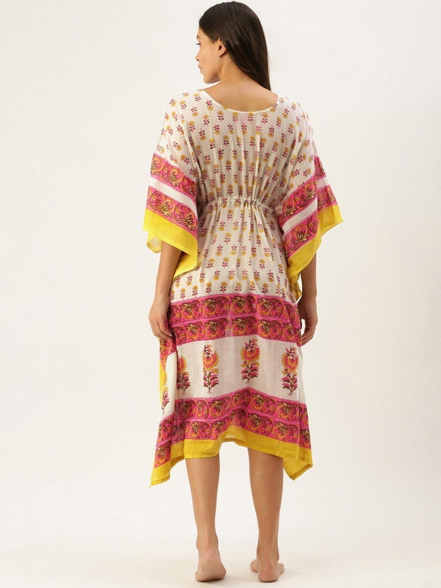 Clt.s Cream Printed Kaftan