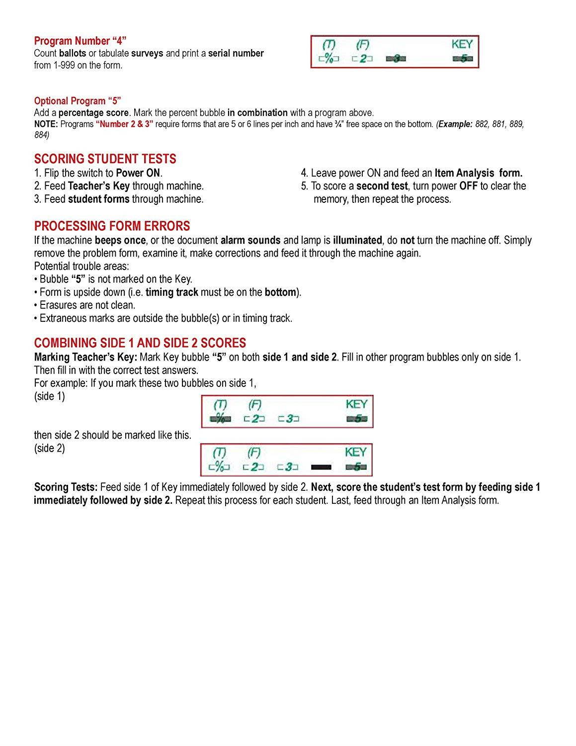TEST-883E 883 E Compatible Testing Forms (100 Sheet Pack)