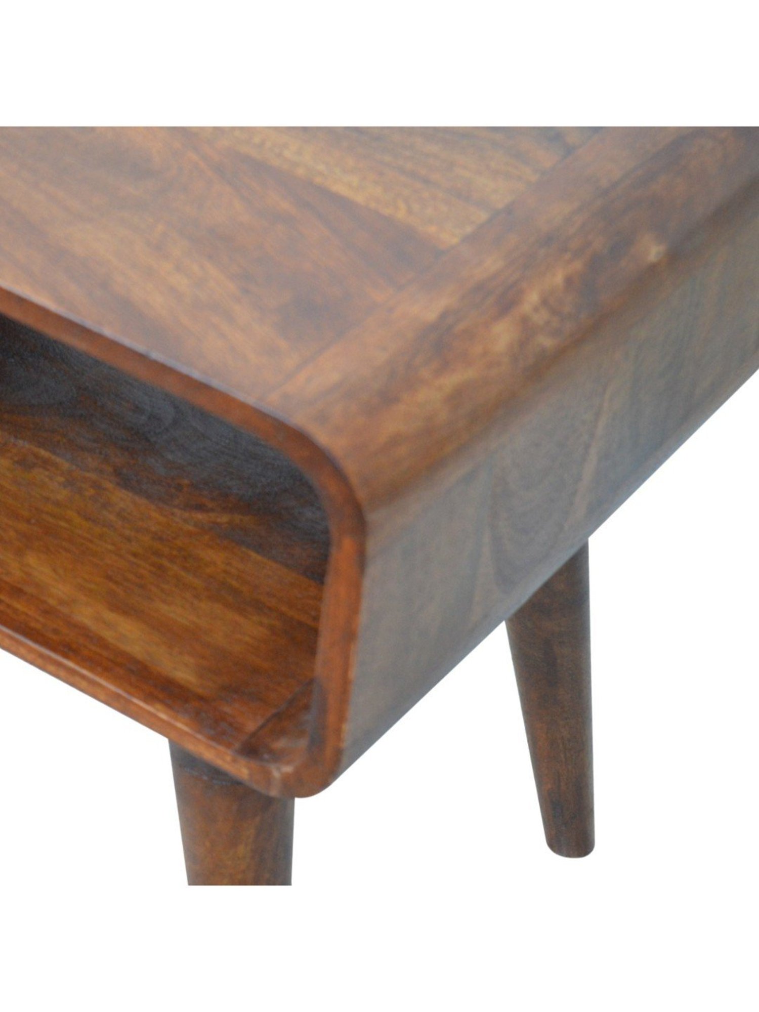 Ikiriya Avina Solid Dark Brown Wood End Table