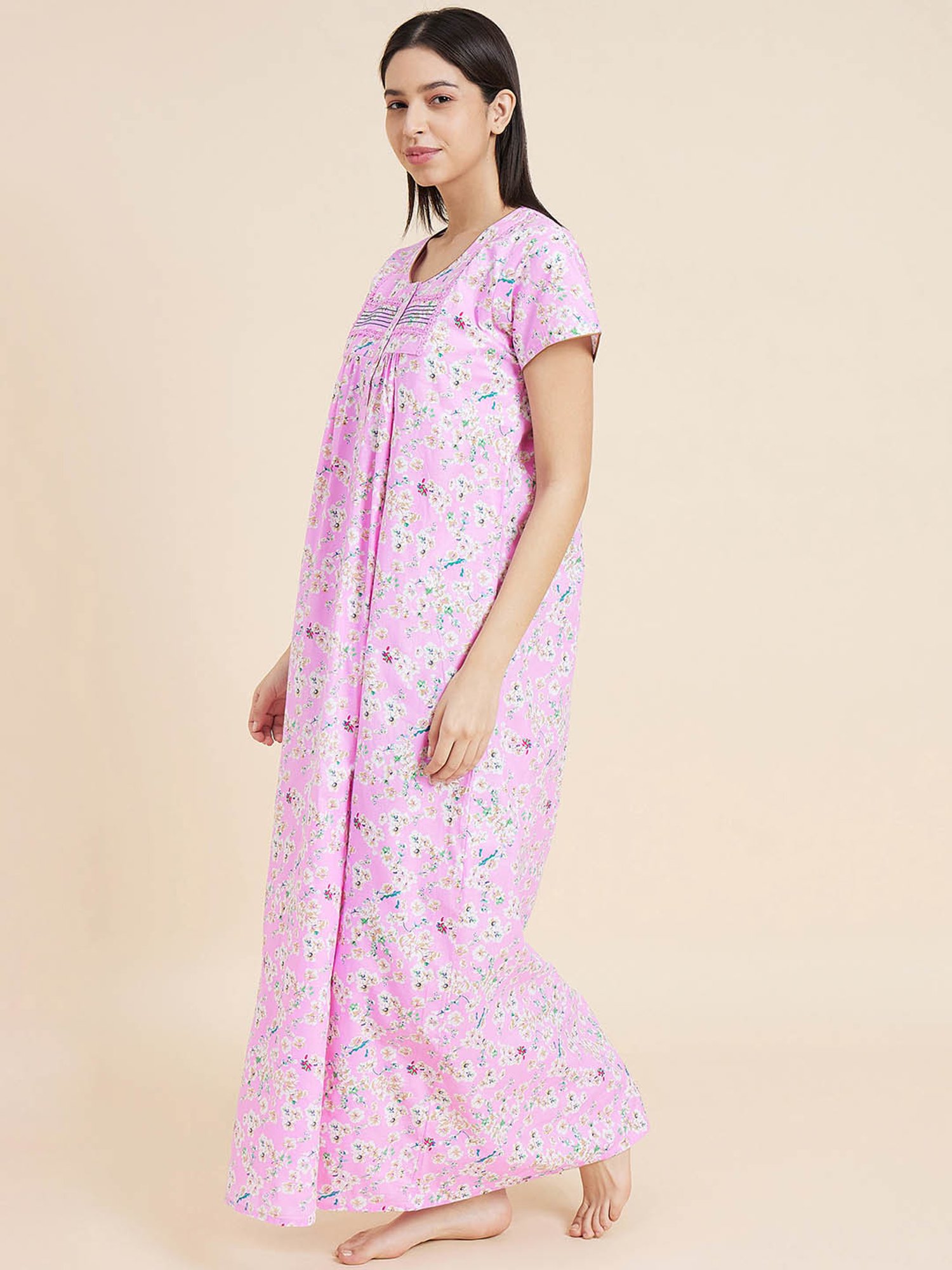 Sweet Dreams Pink Printed Nighty