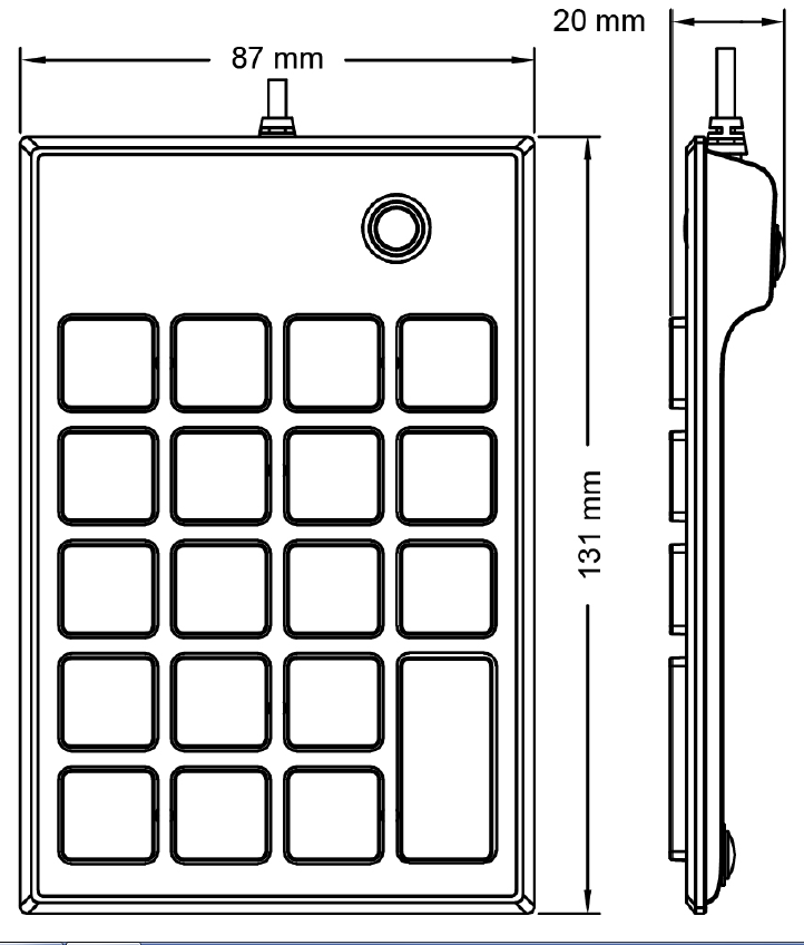 Perixx PERIPAD-303 Wired USB Backlit Mechanical Numeric Keypad, Kailh Brown Switch Illuminated Number Keypad with Office Shortcut Keys, Full Size 22 Keys