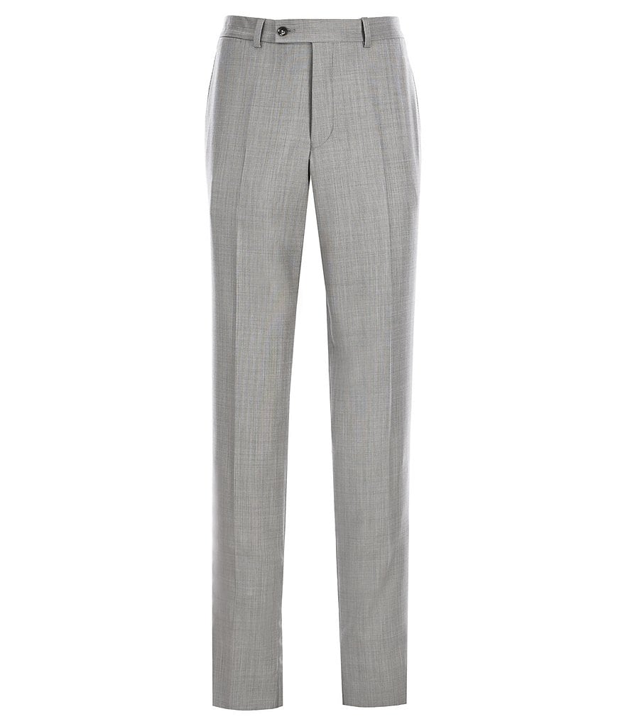Hart Schaffner Marx Plaid Flat-Front Trouser Pants