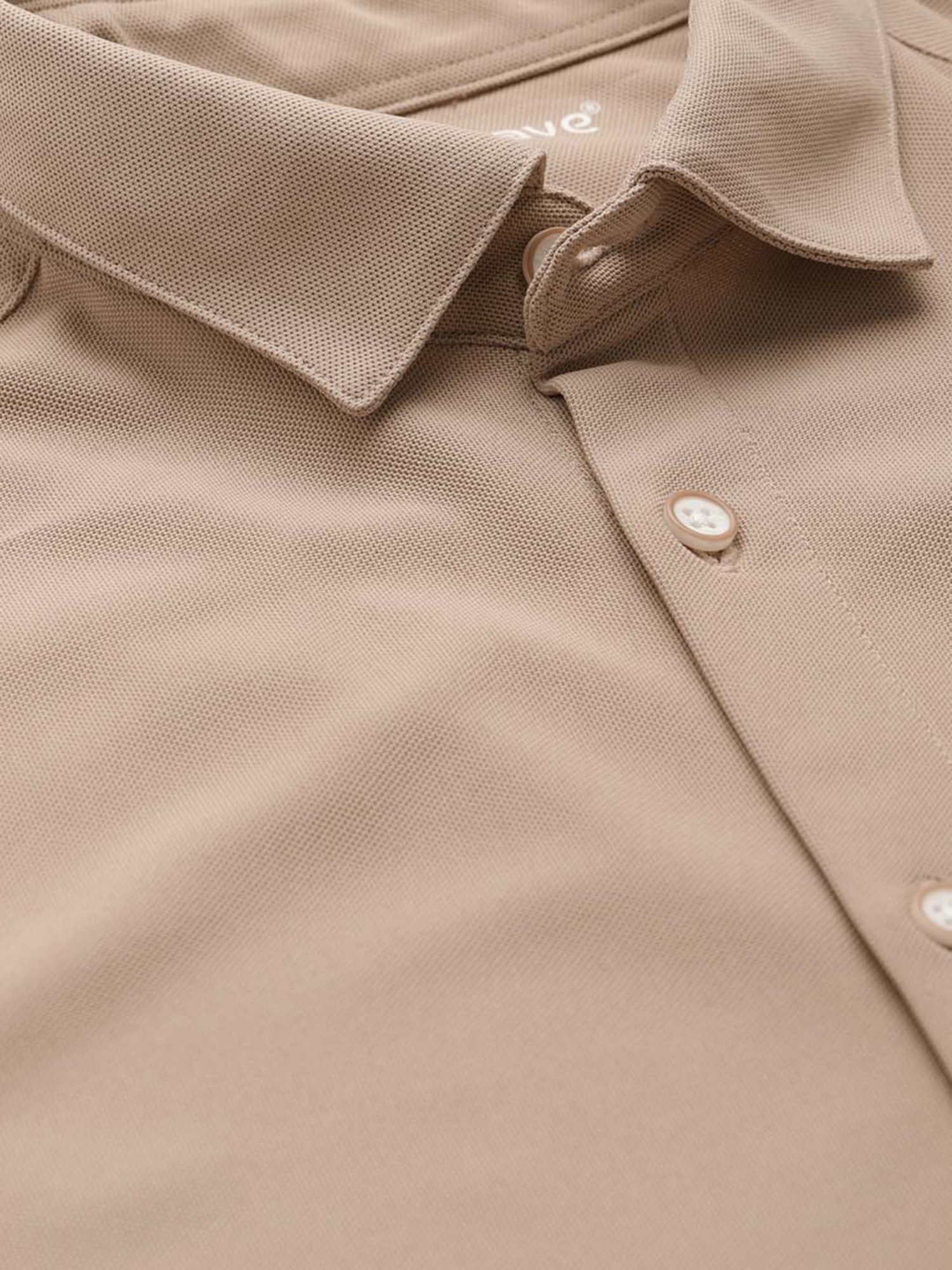 Slowave Beige Slim Fit Shirt