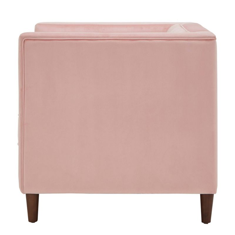Karissa Velvet Armchair with Pillows Pink - Inspire Q