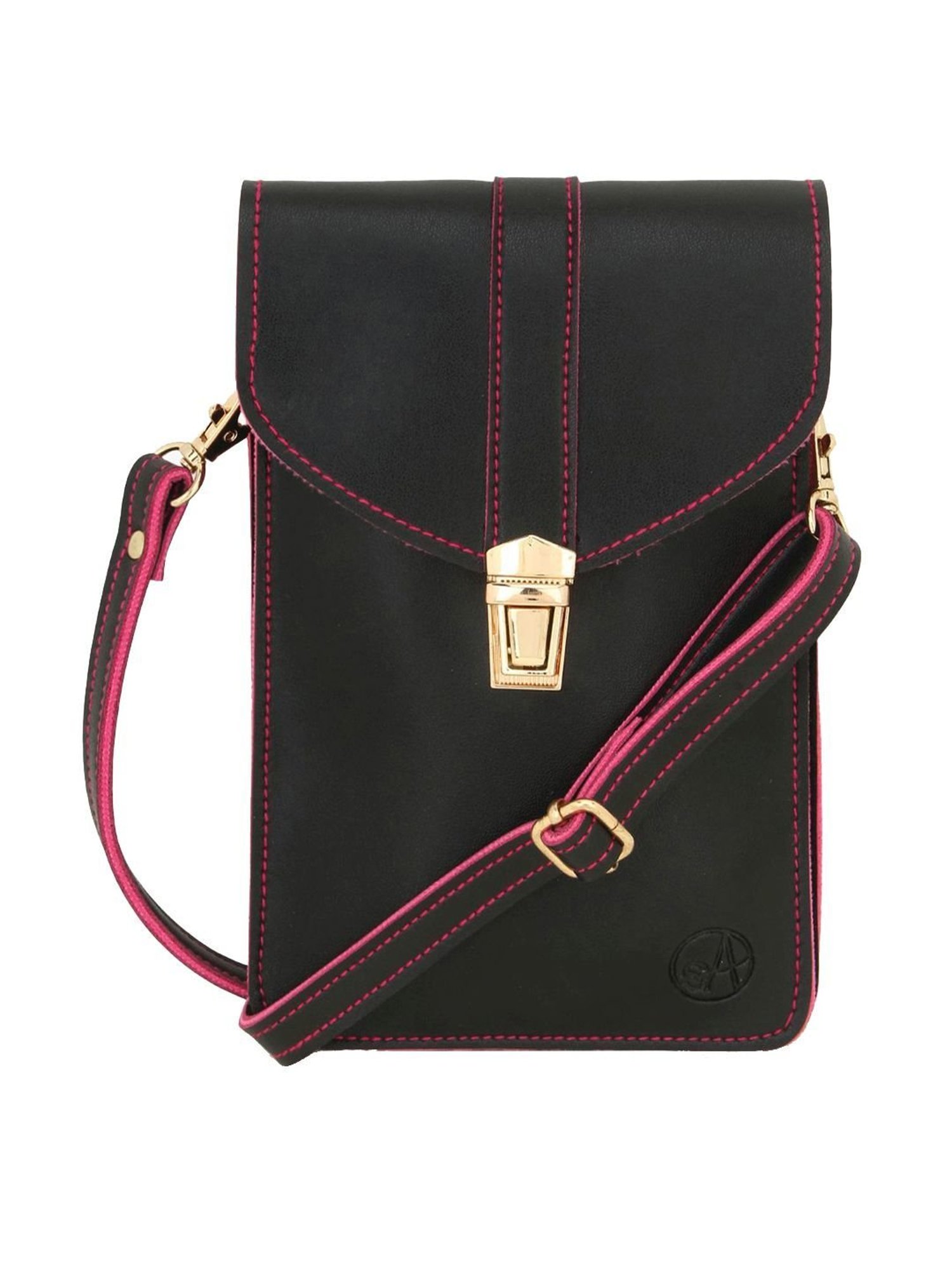 Spice Art Black Solid Mobile Pouch