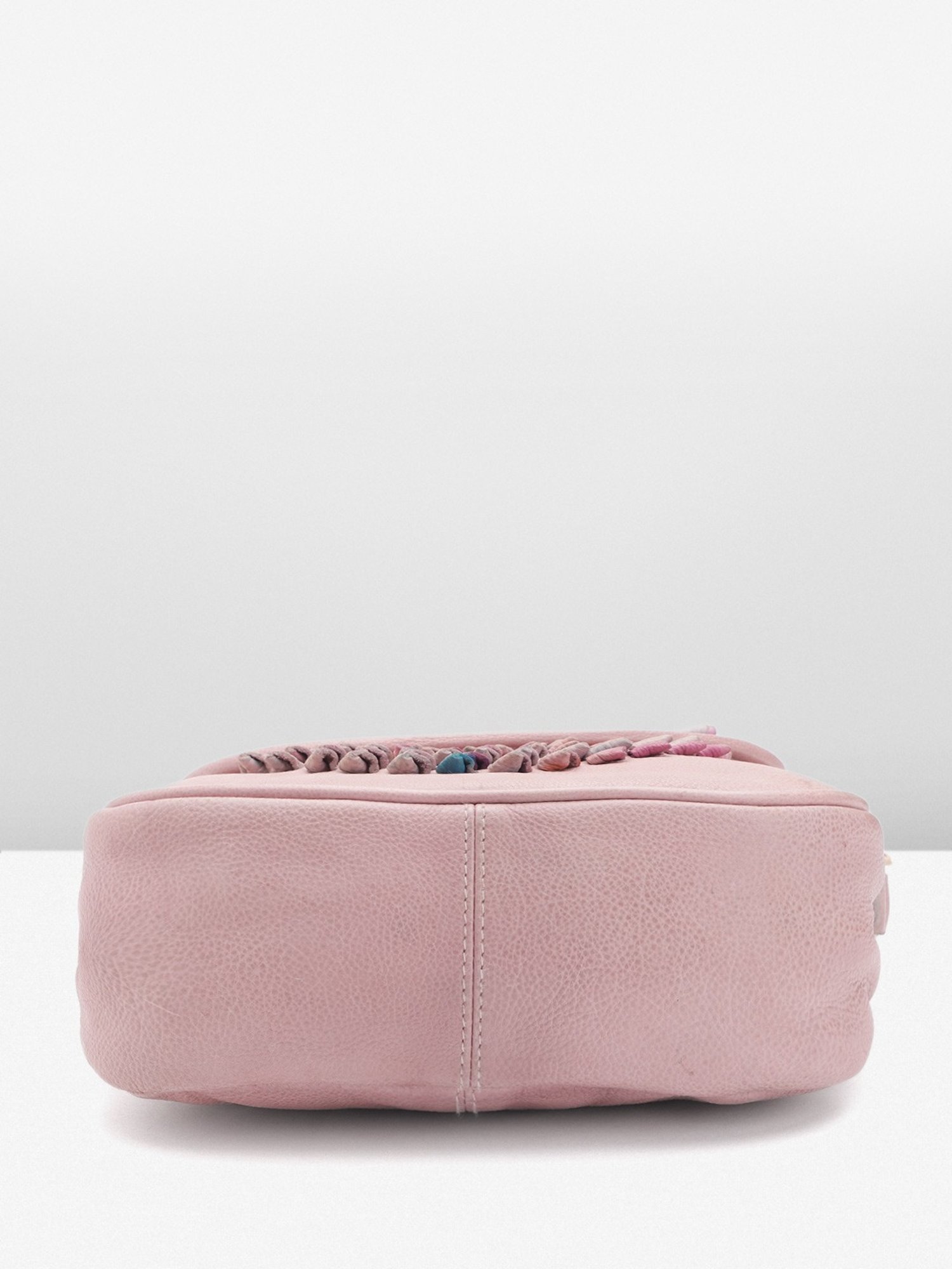 Art N Vintage Glory Rose Pink Leather Textured Medium Sling Handbag