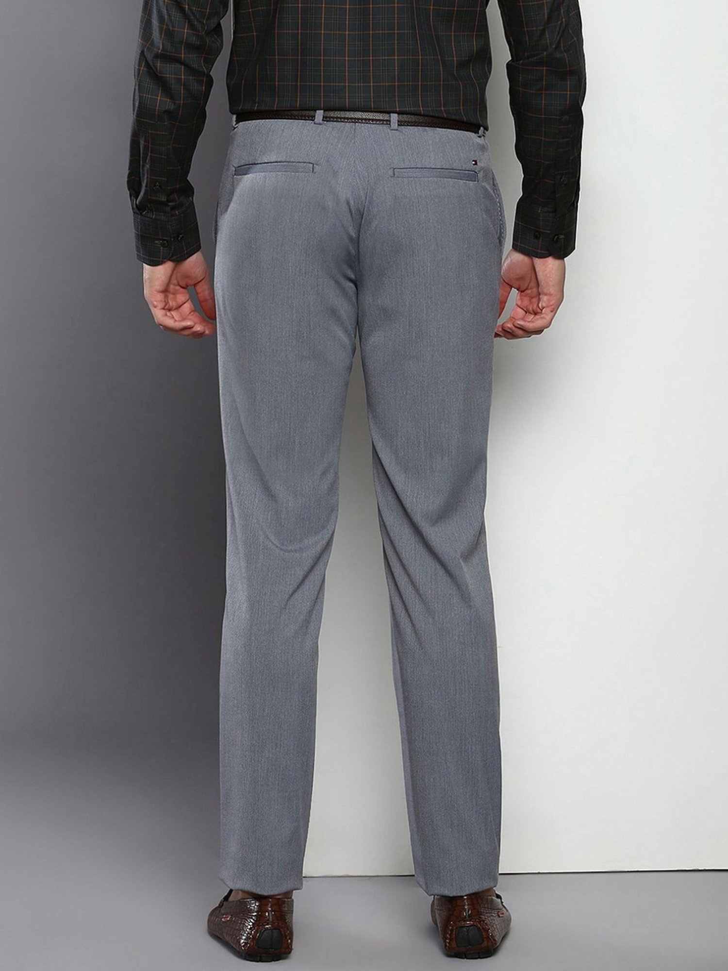 Tommy Hilfiger Light Grey Regular Fit Trousers
