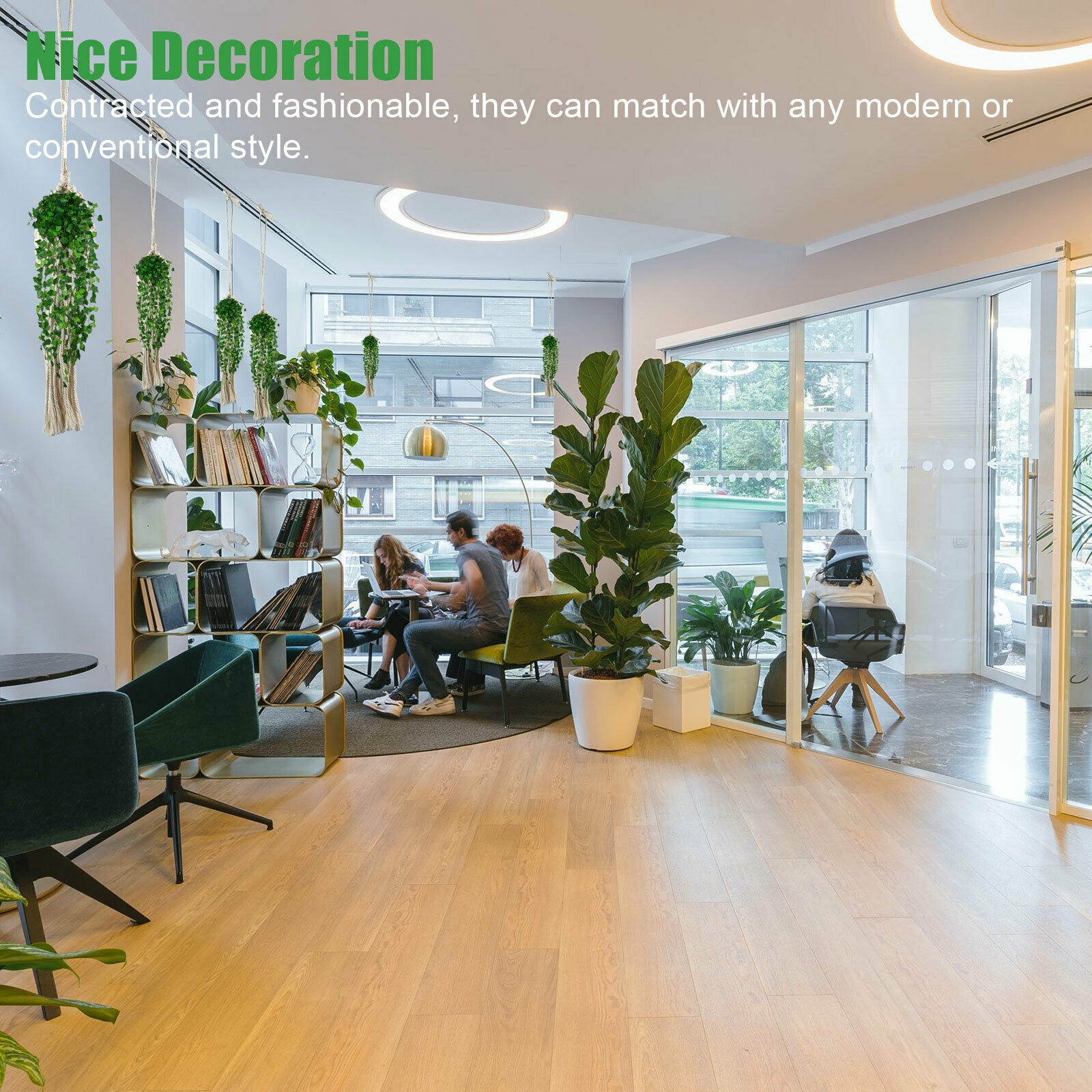 3PCS Air Plant Hang Macrame Planter Hanging Holder Flower Basket Rope Home Decor