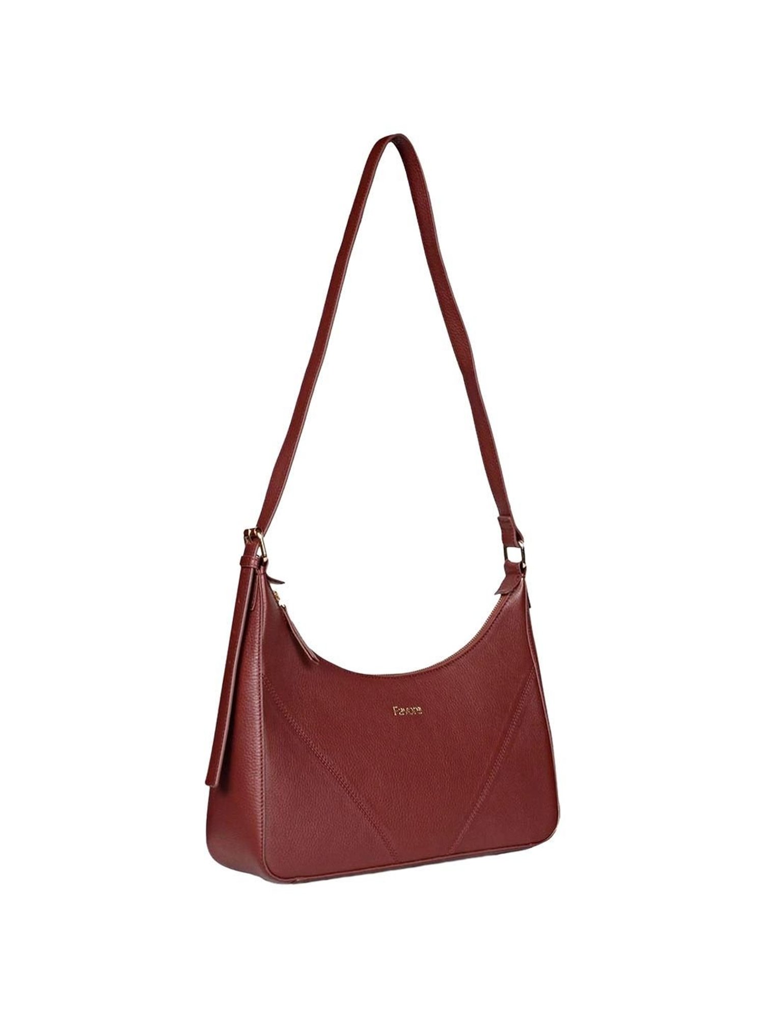 Favore Red Solid Medium Hobos