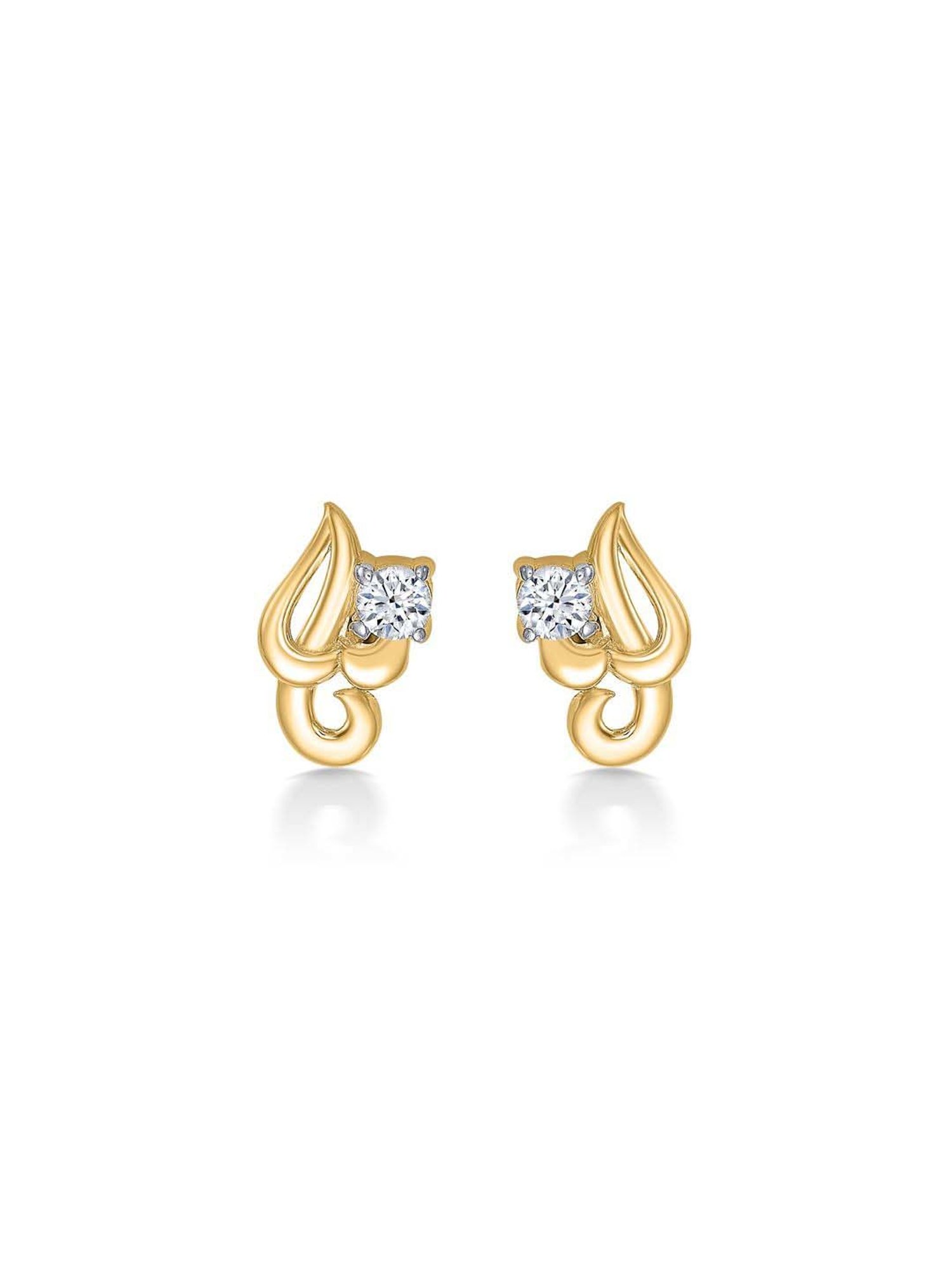 P.N.Gadgil Jewellers 22 Karat (916) BSI Hallmarked Yellow Gold Tiny Greenies Kids Earring For Kid