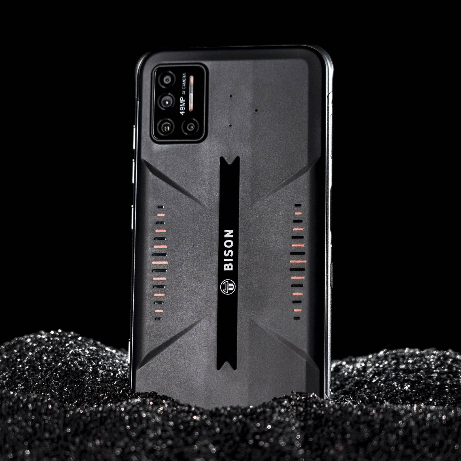 MIDIGI BISON Rugged Phone, 6GB+128GB IP68/IP69K Waterproof Dustproof Shockproof, Quad Back Cameras