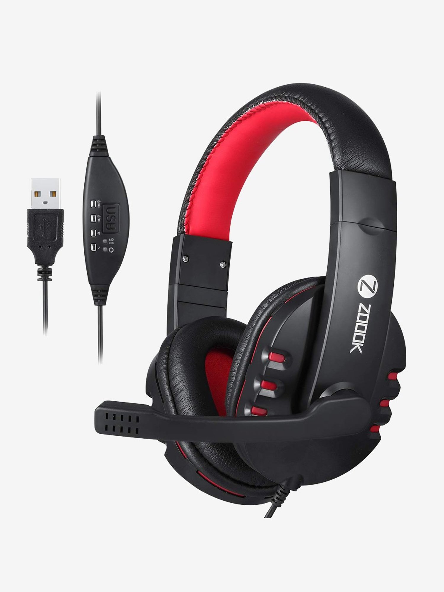 Zoook Communicate Over The Ear USB Headphone with Mic (Black)