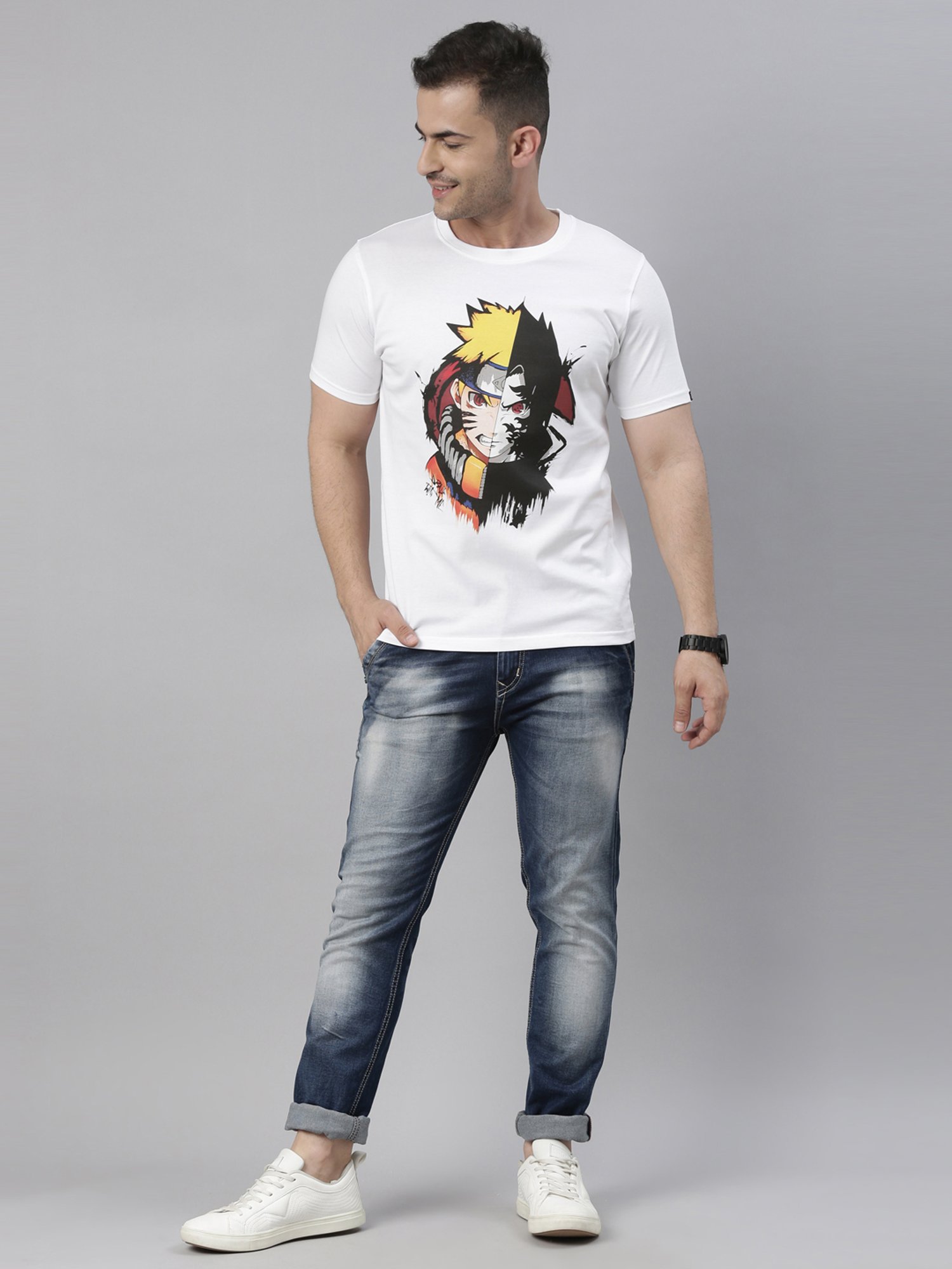 Bushirt White Cotton Crew T-Shirt