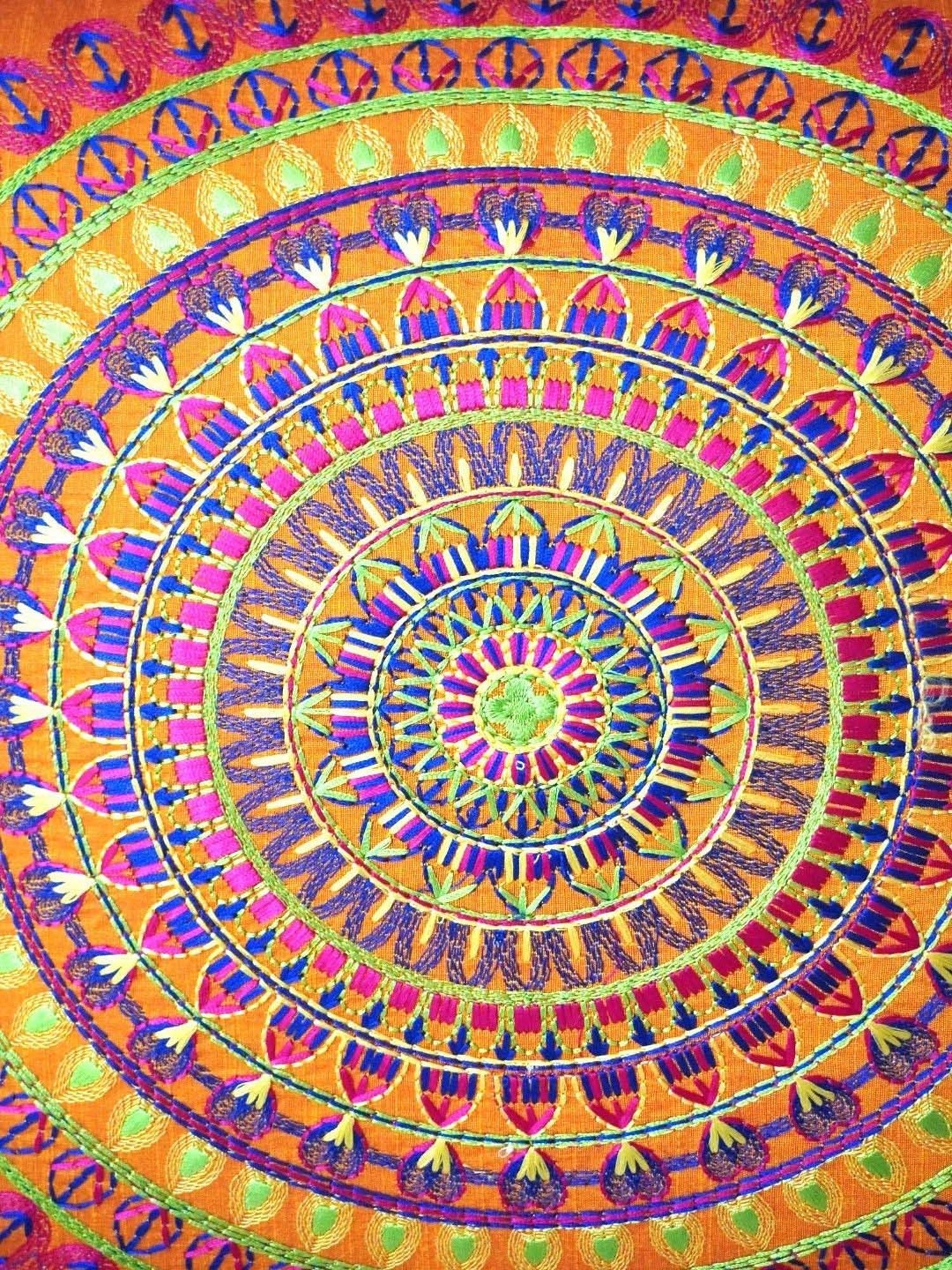 Swayam Multicolor Cotton 40 cm x 40 cm Cushion Covers - Set of 2