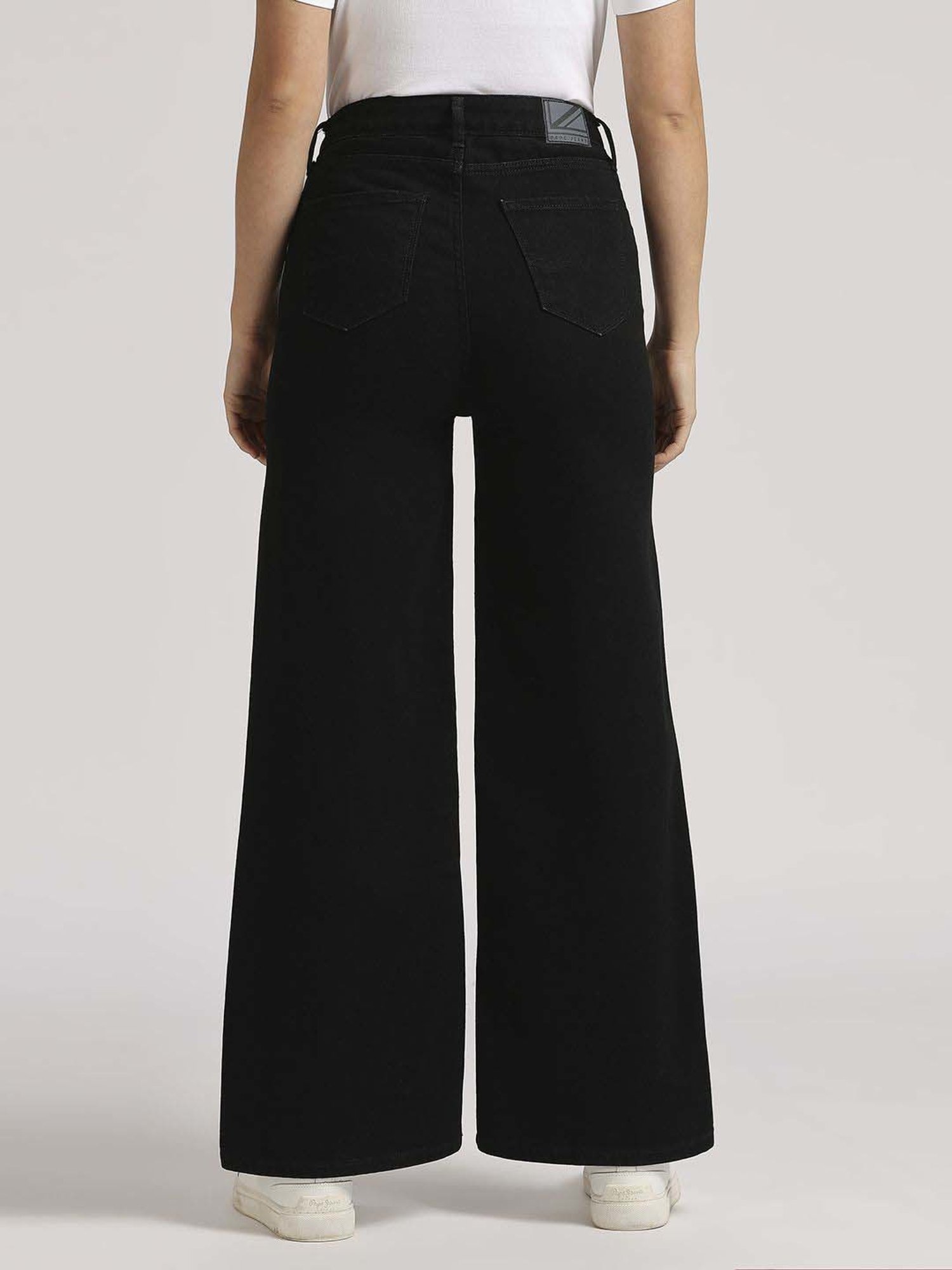 Pepe Jeans Black High Rise Flared Jeans