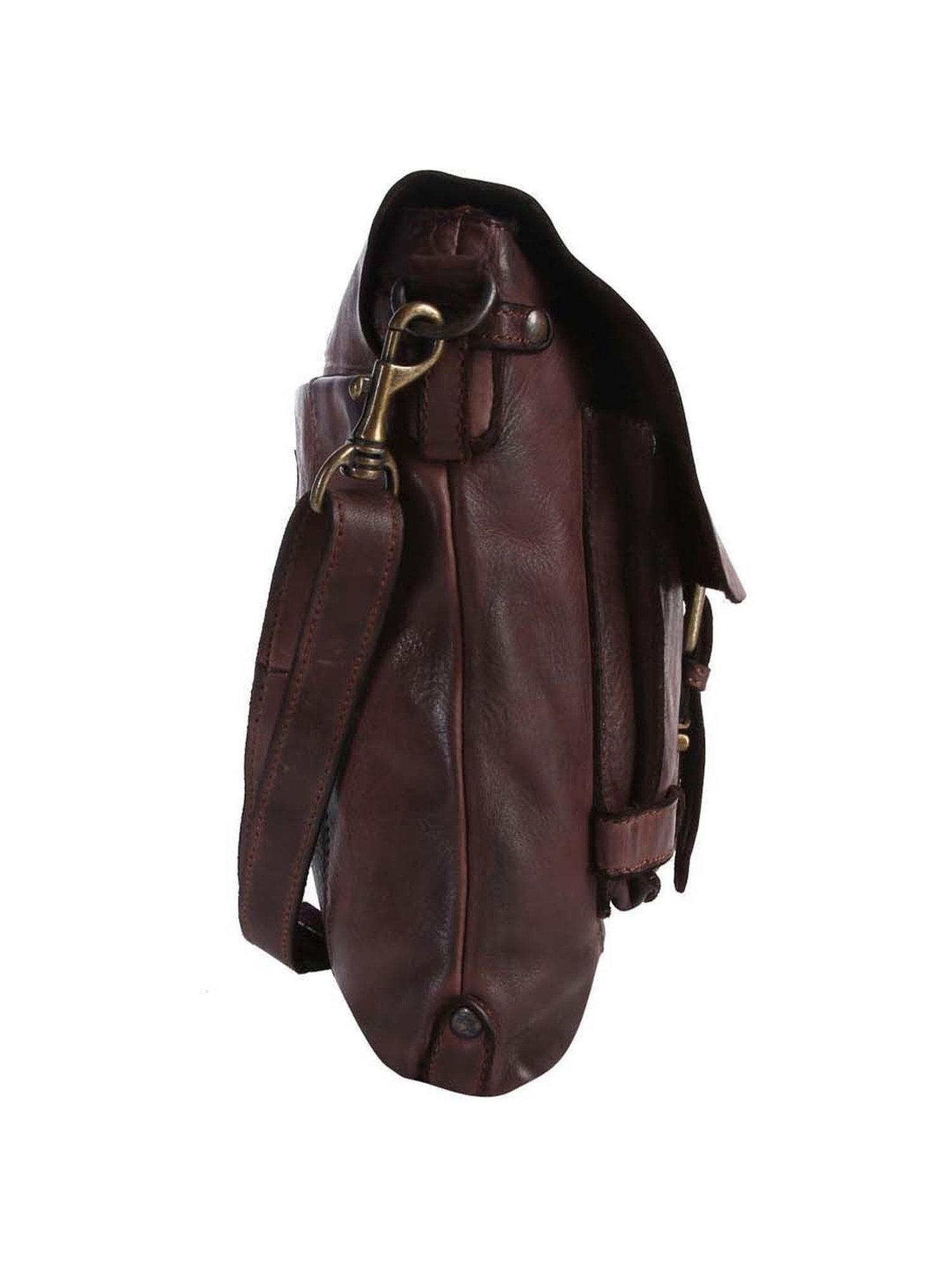 KOMPANERO Brown Solid Cross Body Bag