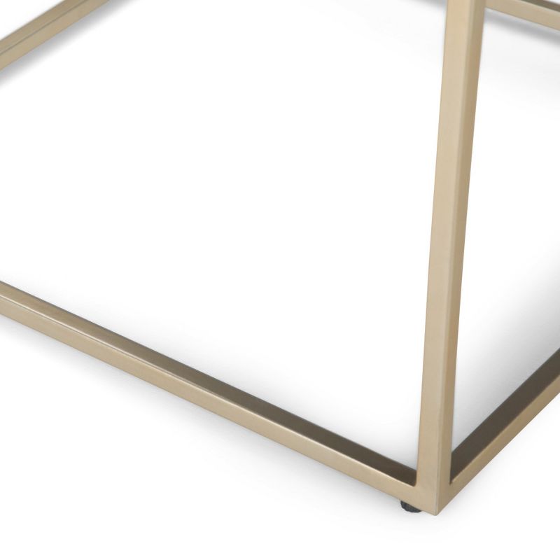 18" Holmes Accent Table White/Gold - WyndenHall