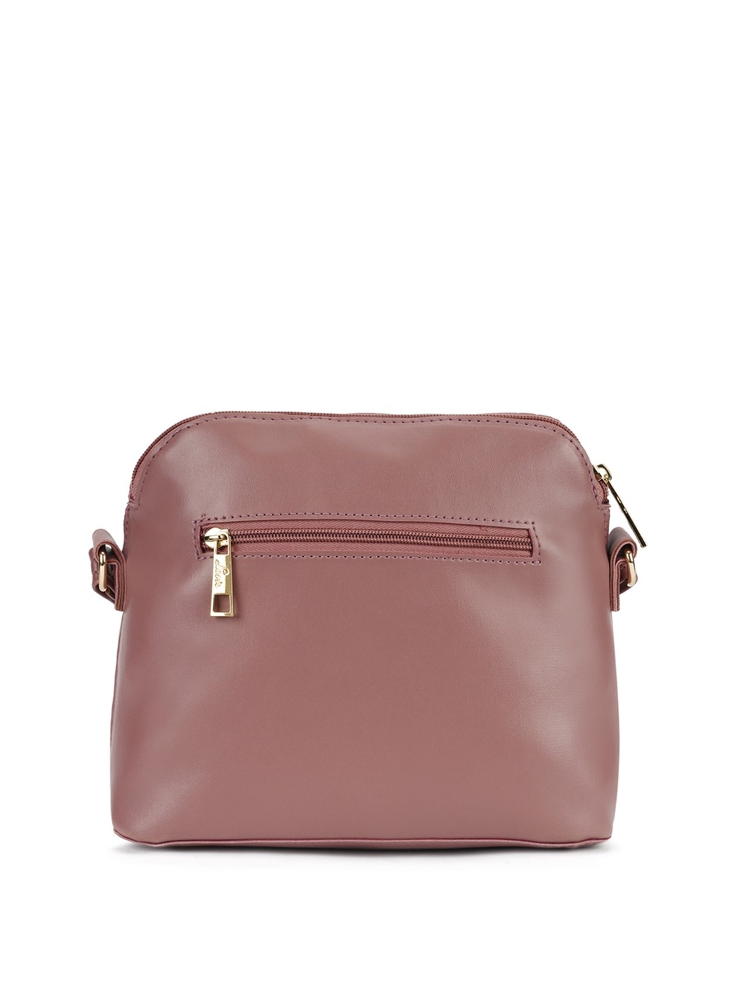 Lavie Miami Pink Synthetic Textured Sling Handbag